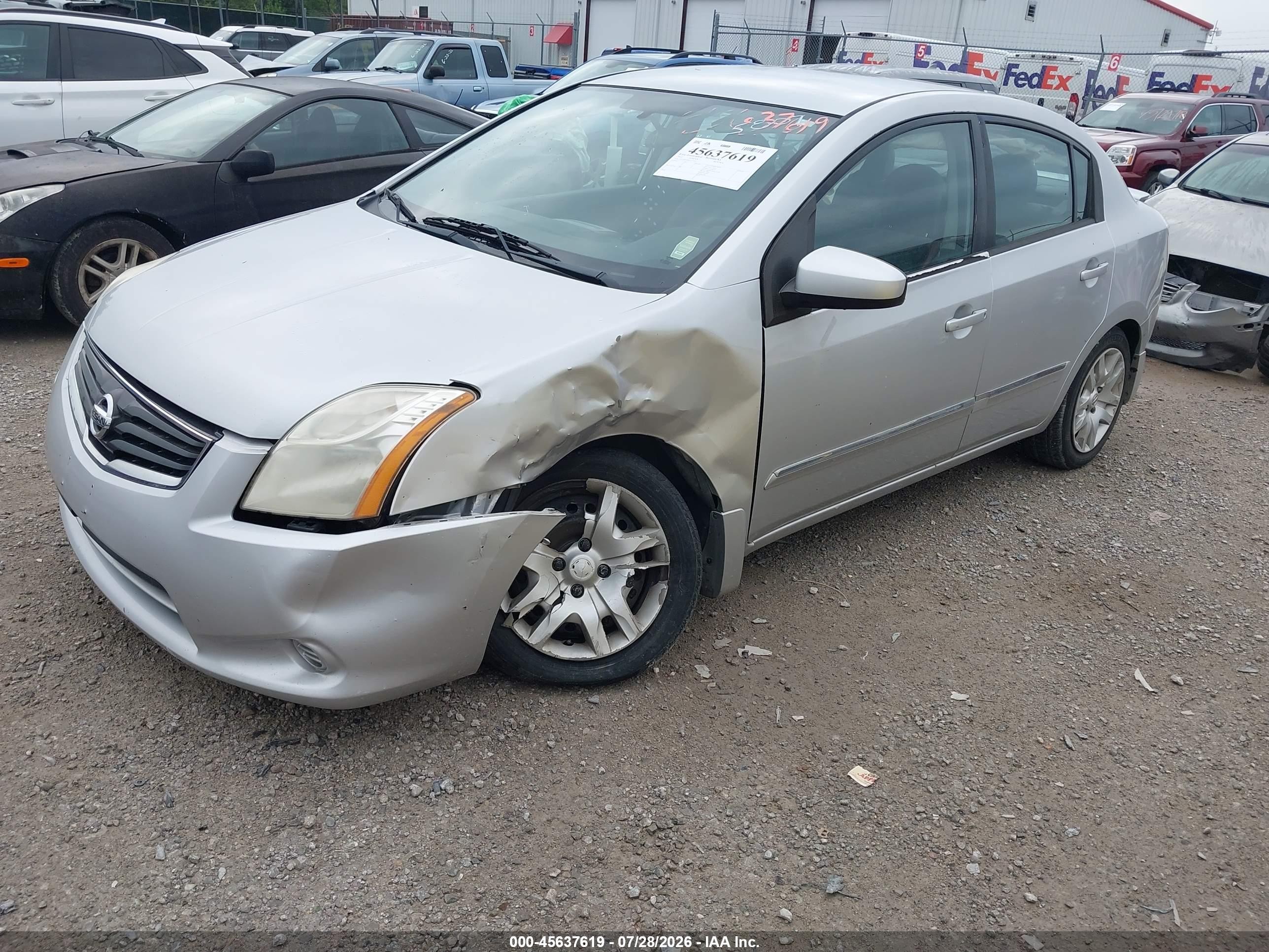 2012 Nissan Sentra 2.0 S Silver vin: 3N1AB6AP6CL755807