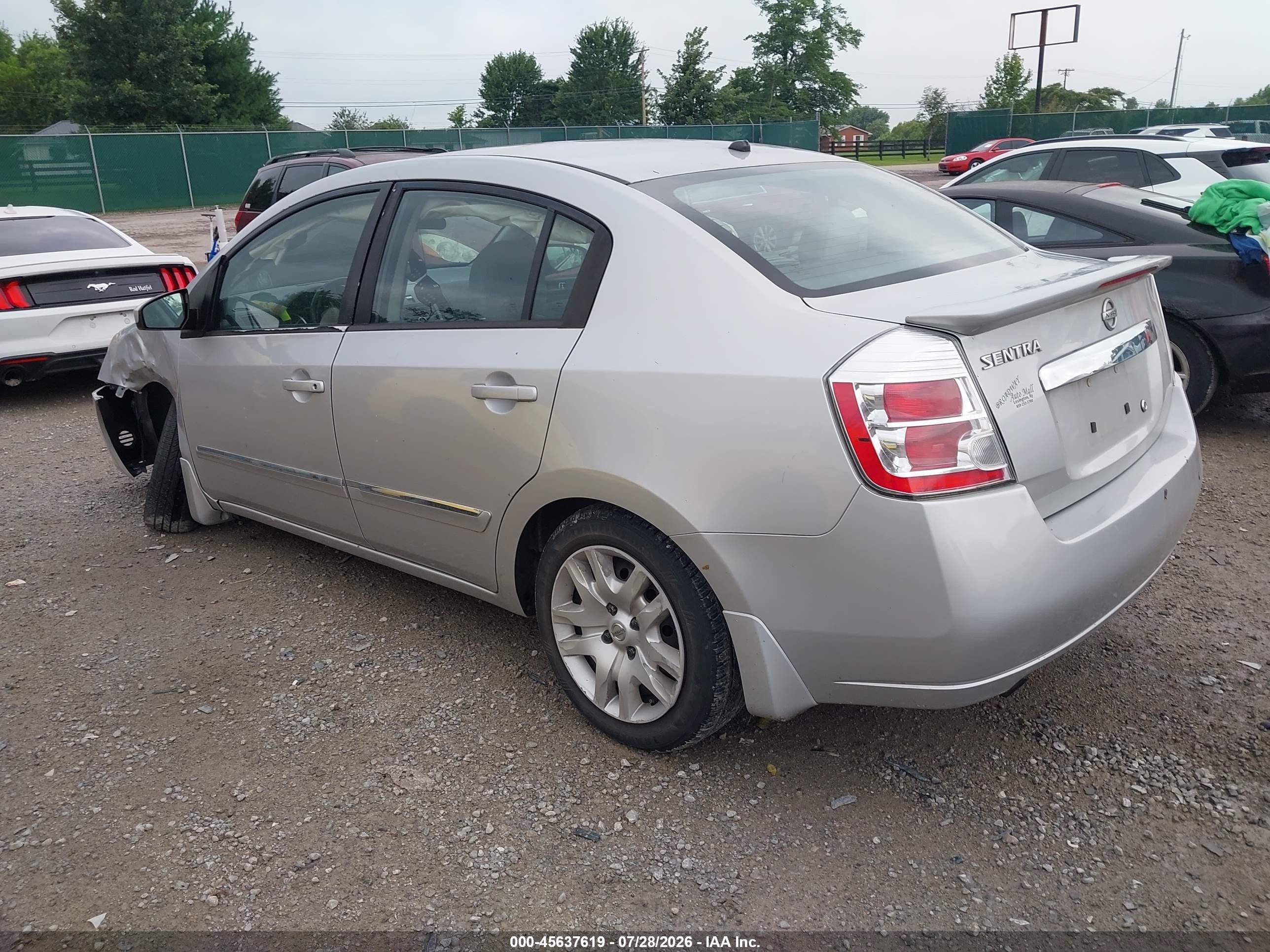 2012 Nissan Sentra 2.0 S Silver vin: 3N1AB6AP6CL755807