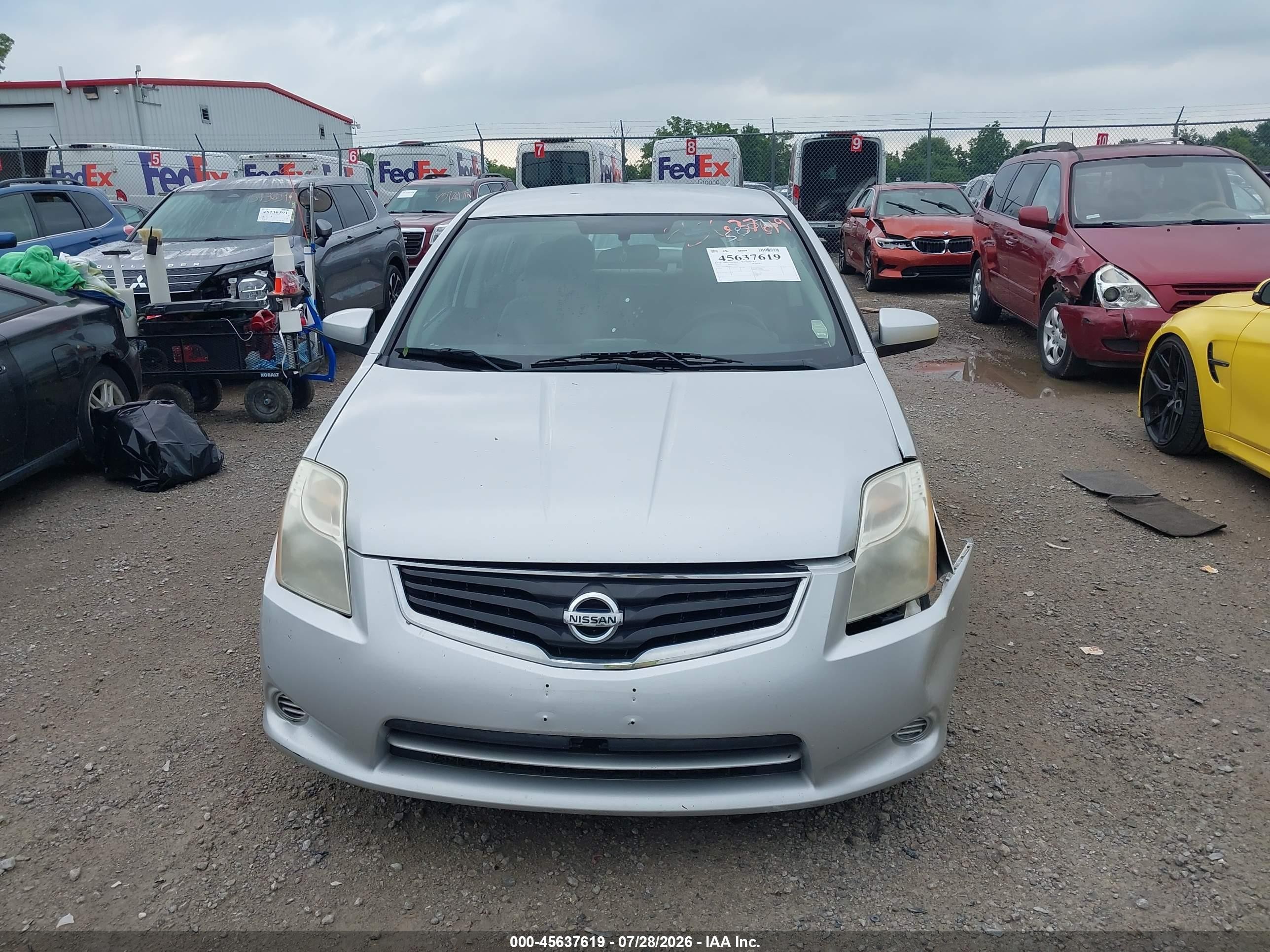 2012 Nissan Sentra 2.0 S Silver vin: 3N1AB6AP6CL755807