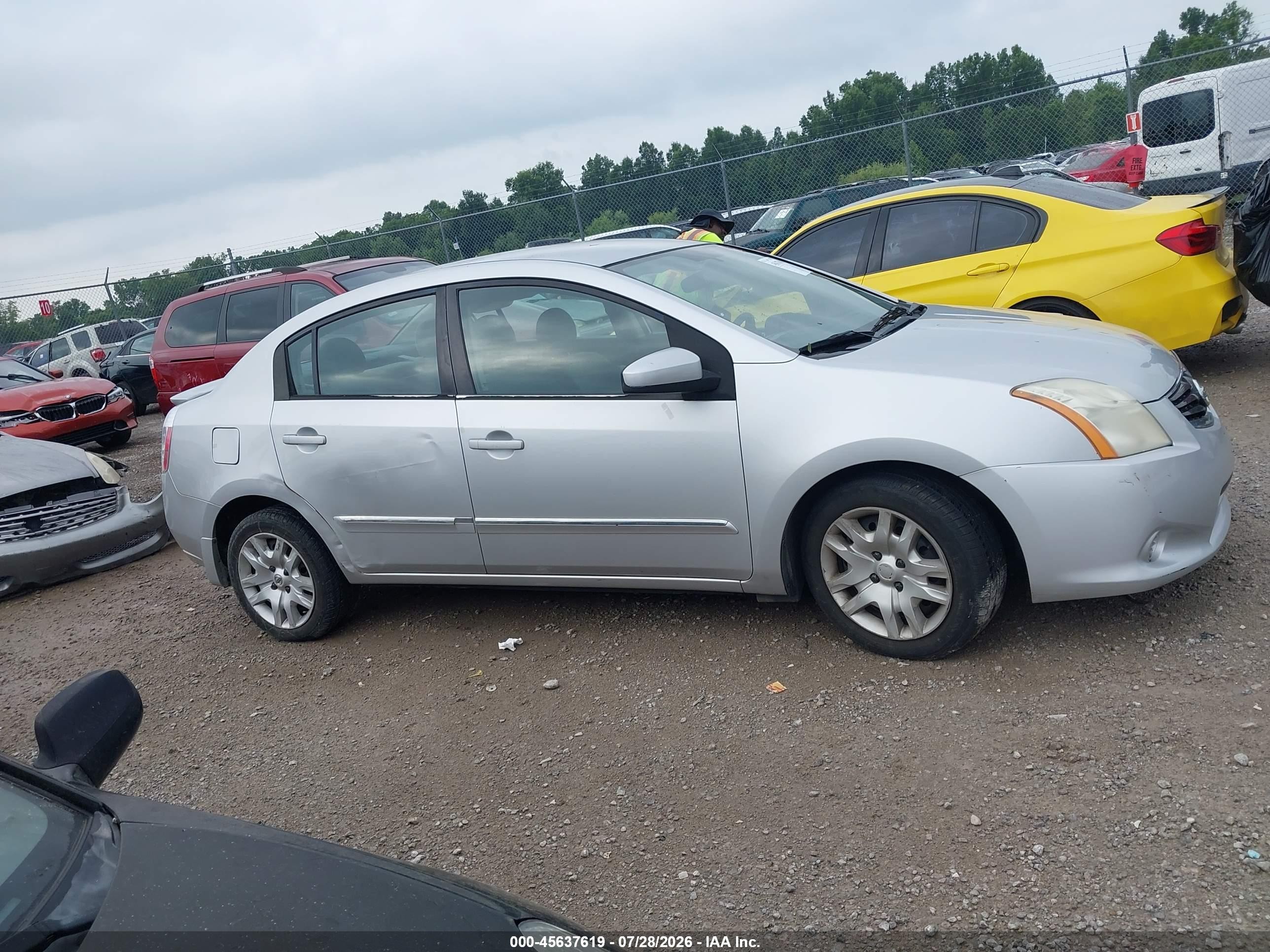 2012 Nissan Sentra 2.0 S Silver vin: 3N1AB6AP6CL755807