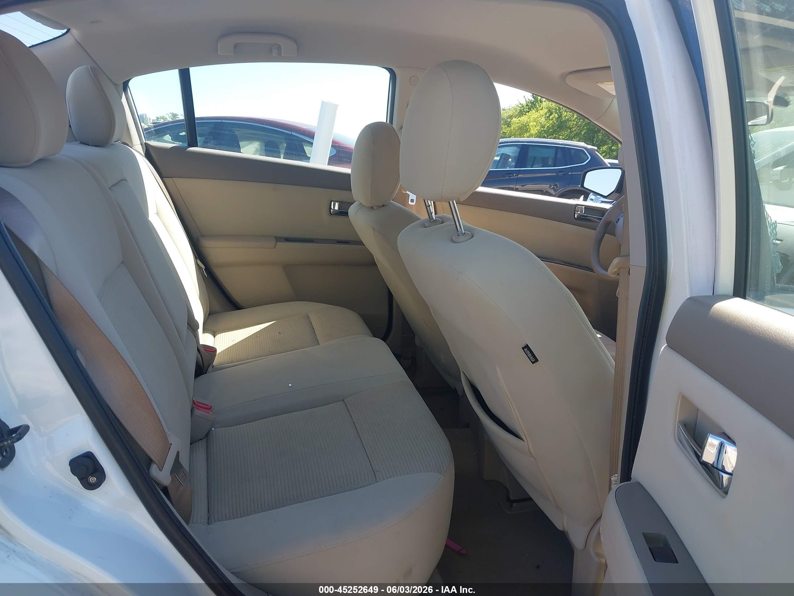 2012 Nissan Sentra 2.0 S White vin: 3N1AB6AP6CL782456