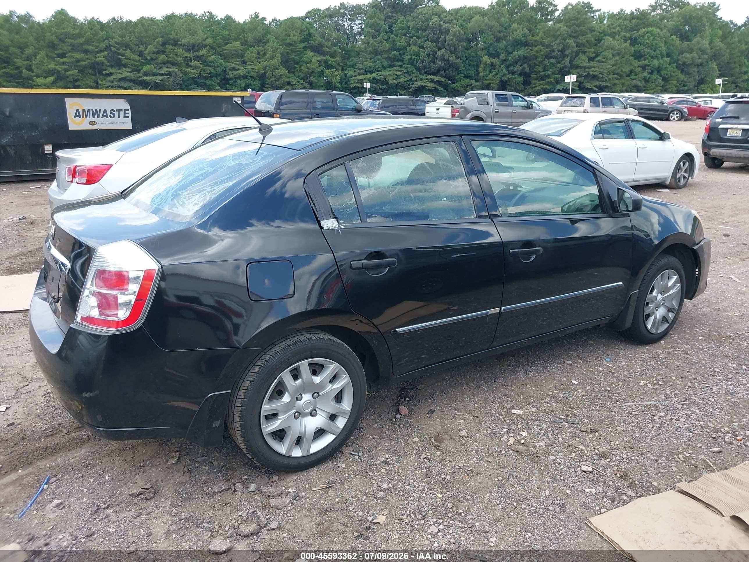 2010 Nissan Sentra 2.0s Black vin: 3N1AB6AP7AL631235