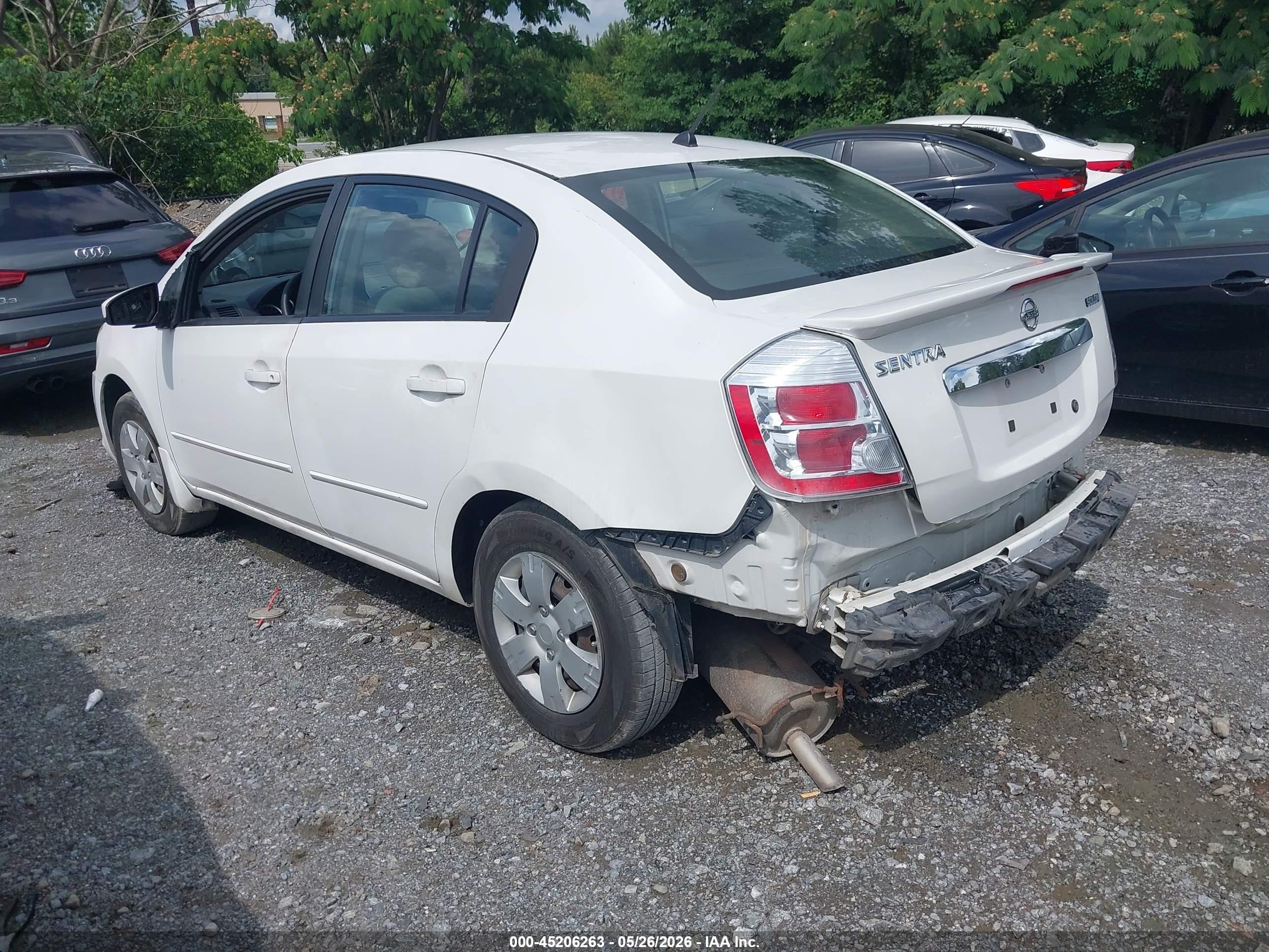2011 Nissan Sentra 2.0 White vin: 3N1AB6AP7BL620446