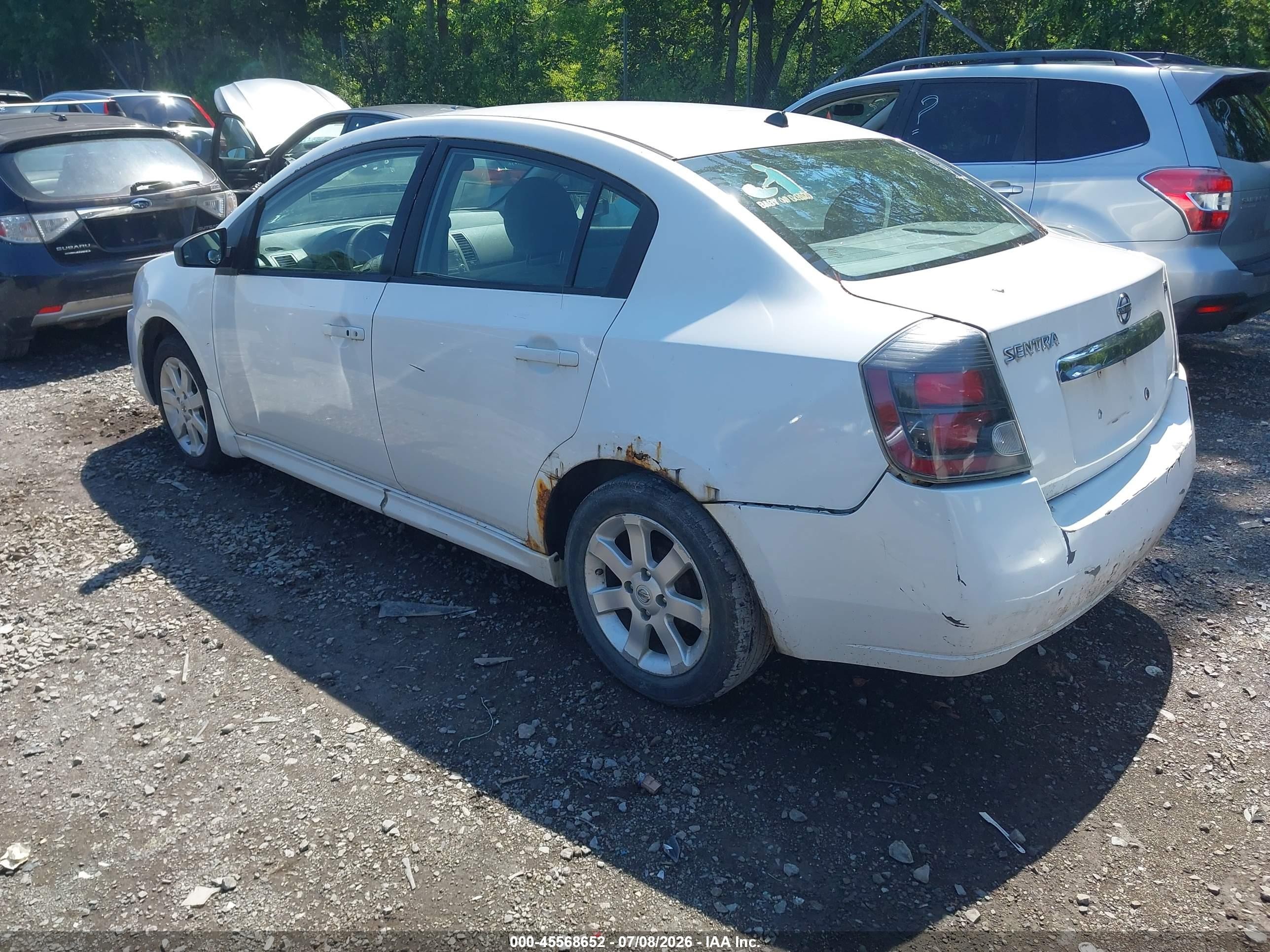 2011 Nissan Sentra 2.0sr White vin: 3N1AB6AP7BL630247