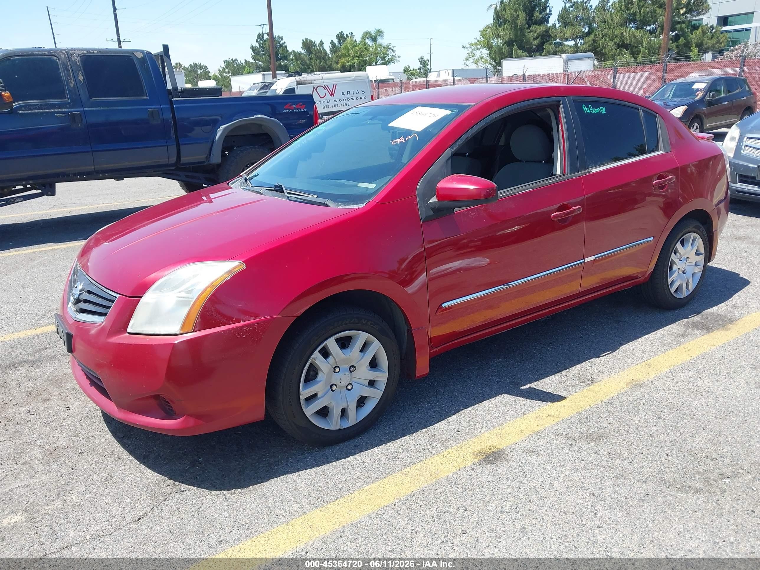 2011 Nissan Sentra 2.0s Темно-бордовый vin: 3N1AB6AP7BL682784