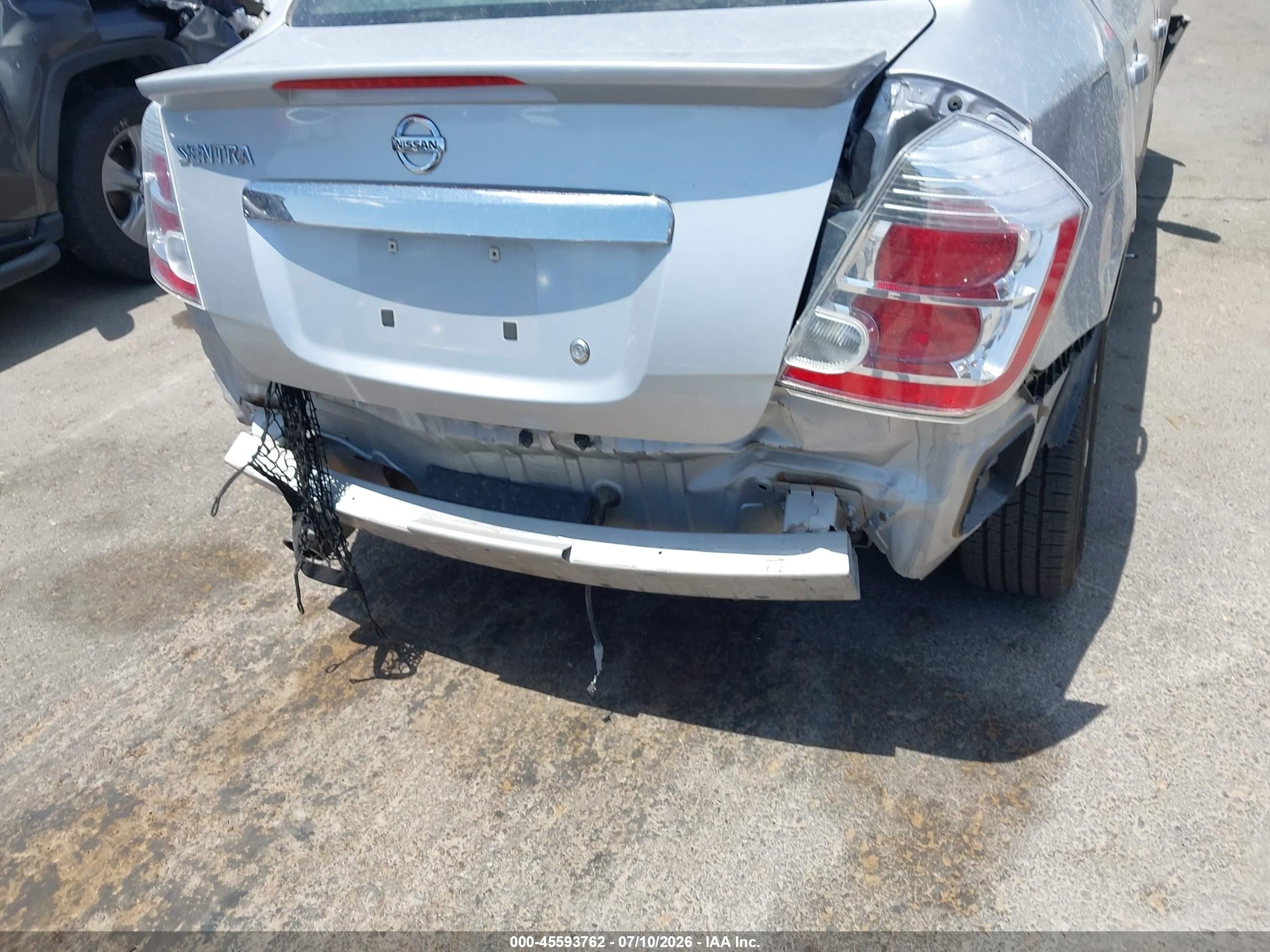 2012 Nissan Sentra 2.0 Sr Silver vin: 3N1AB6AP7CL606175