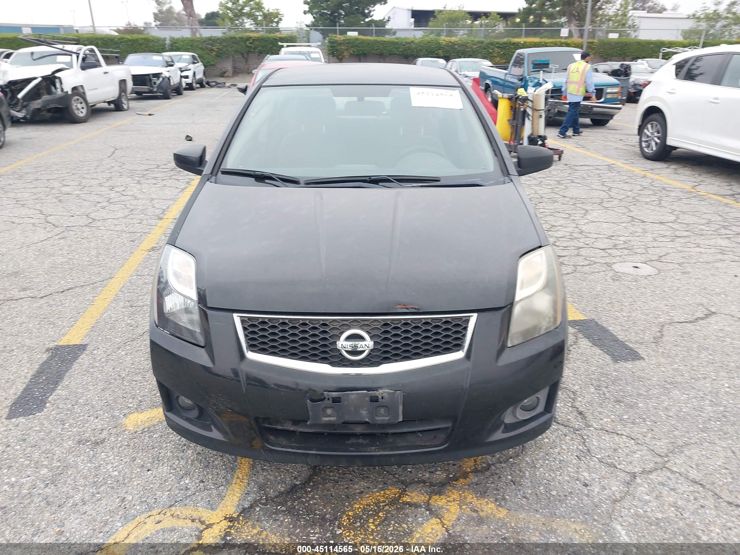 2012 Nissan Sentra 2.0 Sr Black vin: 3N1AB6AP7CL620951