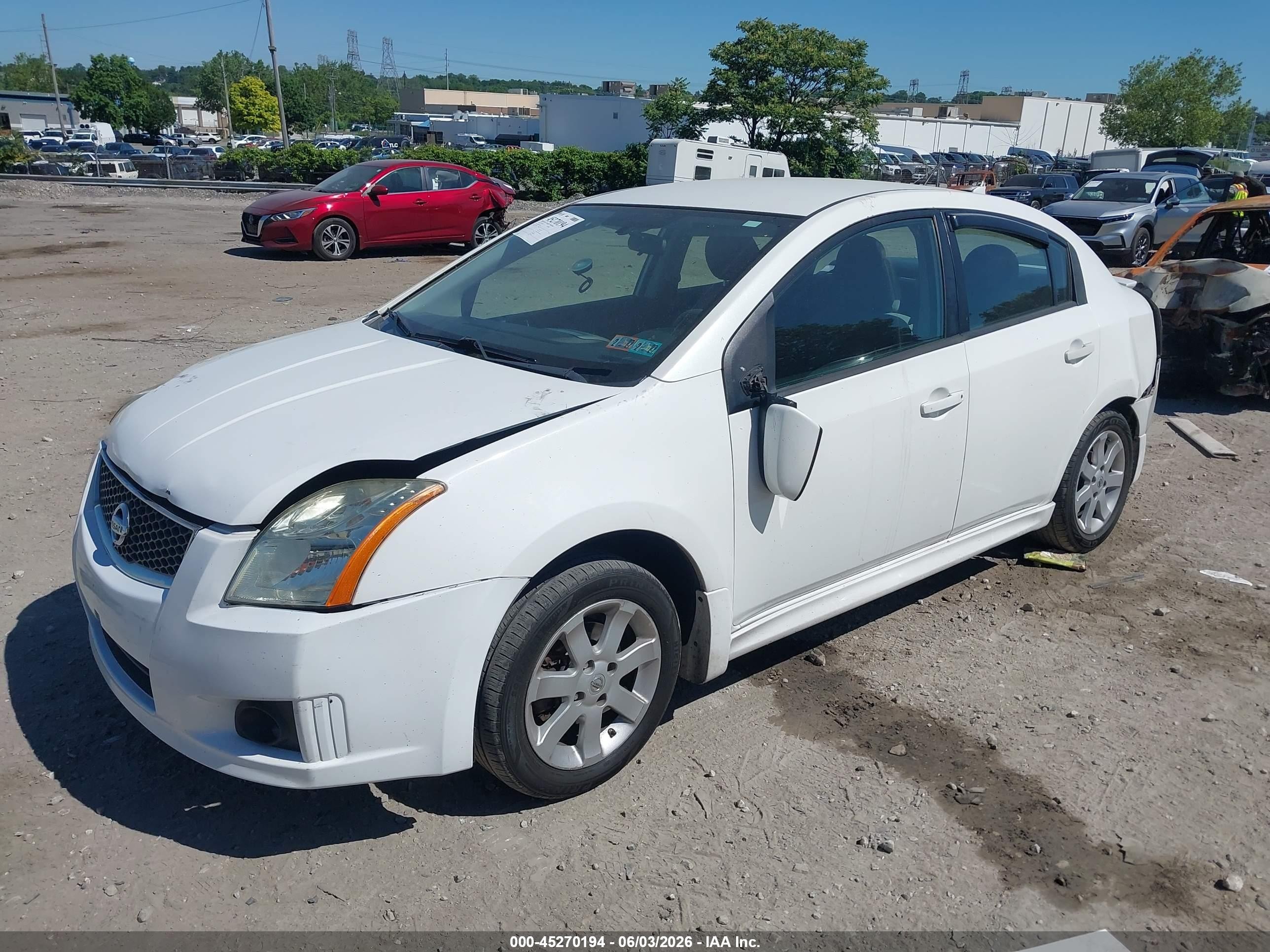2012 Nissan Sentra 2.0 Sr White vin: 3N1AB6AP7CL646918