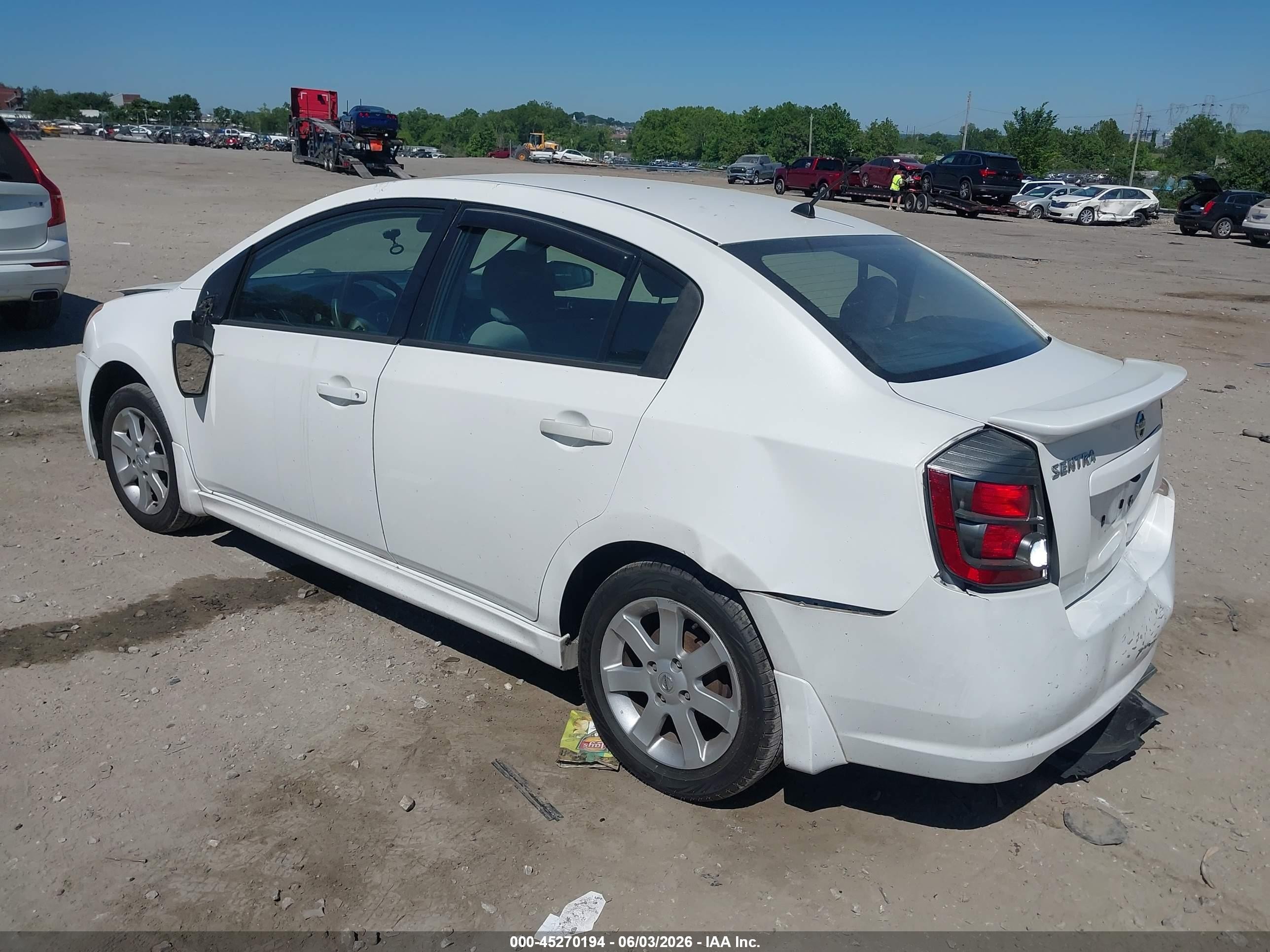 2012 Nissan Sentra 2.0 Sr White vin: 3N1AB6AP7CL646918