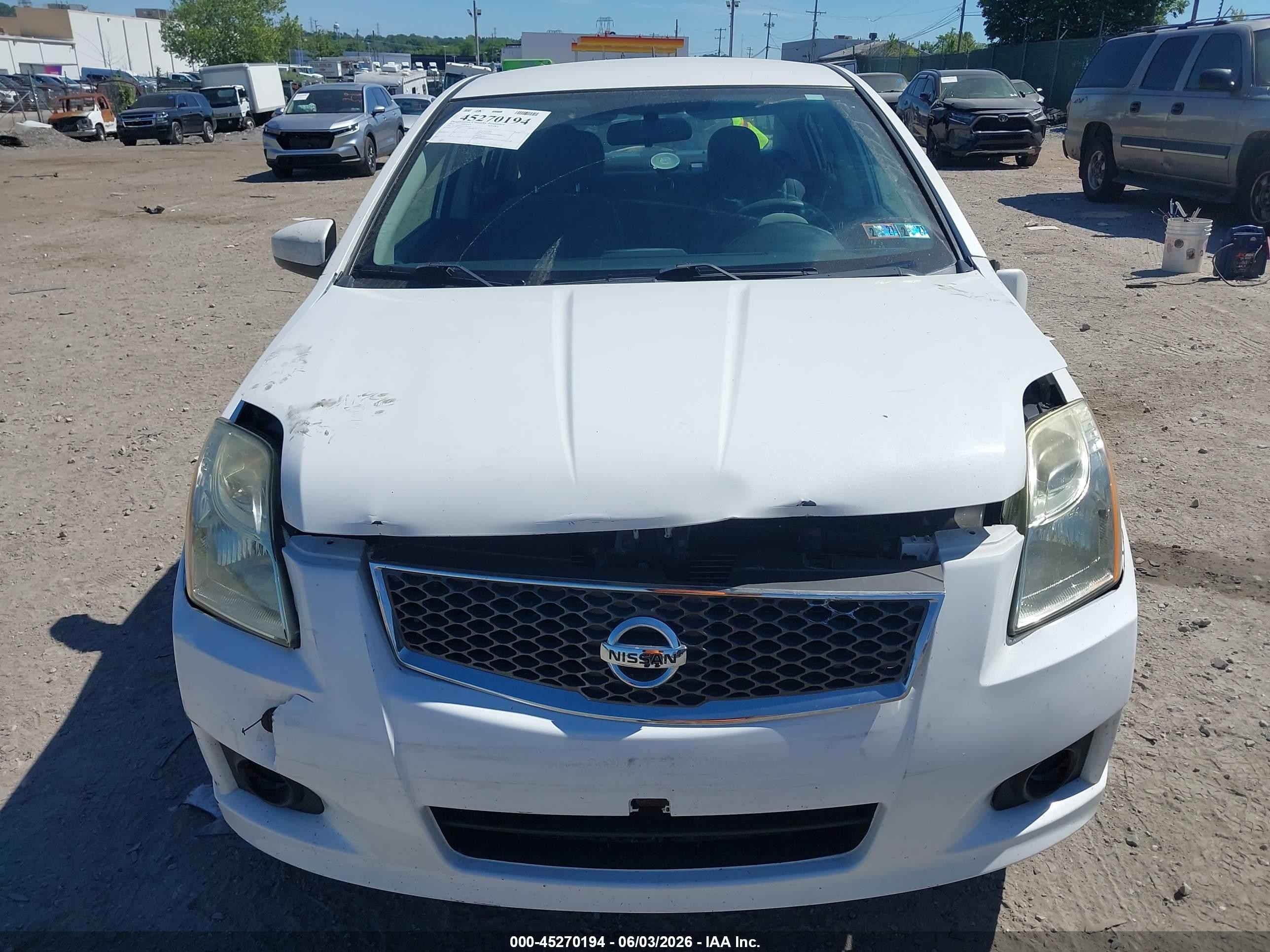 2012 Nissan Sentra 2.0 Sr White vin: 3N1AB6AP7CL646918