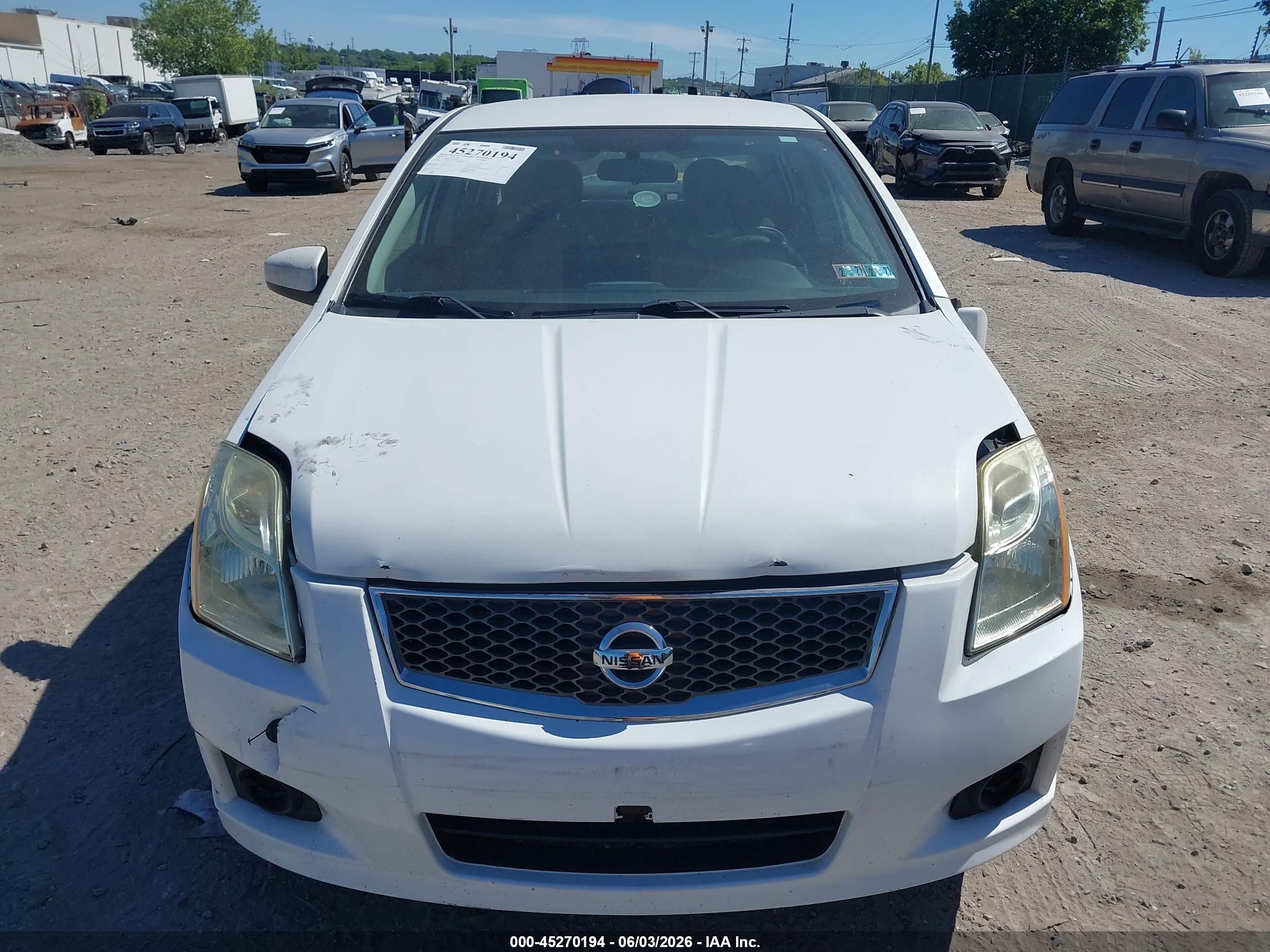2012 Nissan Sentra 2.0 Sr White vin: 3N1AB6AP7CL646918