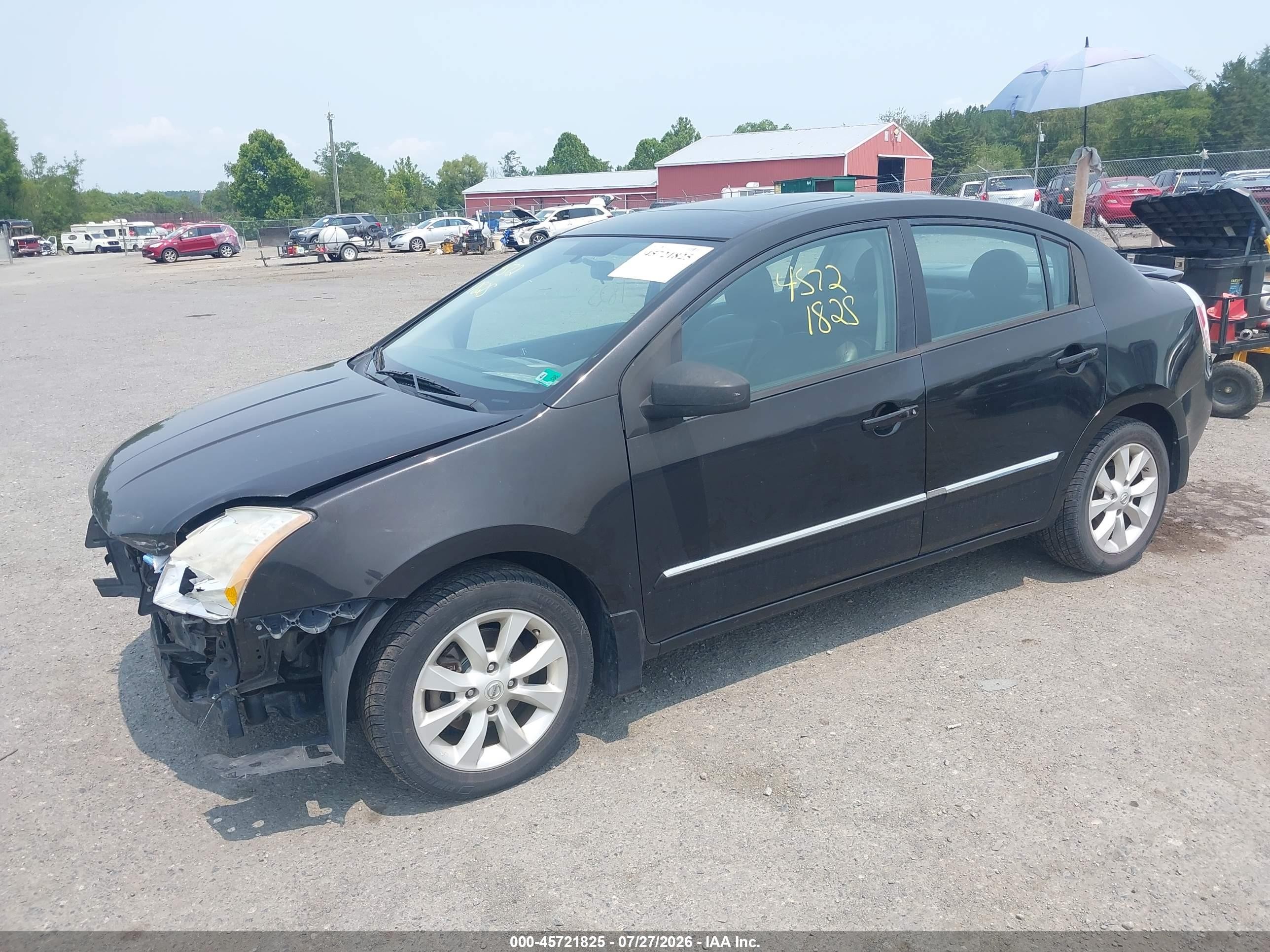 2012 Nissan Sentra 2.0 Sl Black vin: 3N1AB6AP7CL656042