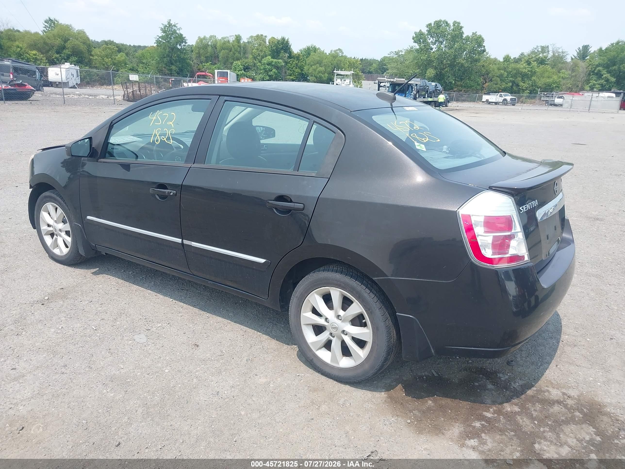 2012 Nissan Sentra 2.0 Sl Black vin: 3N1AB6AP7CL656042