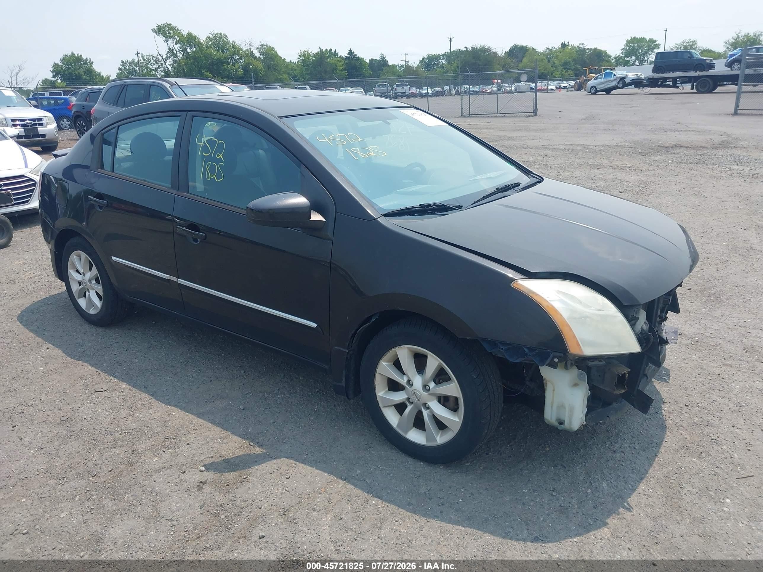 2012 Nissan Sentra 2.0 Sl Black vin: 3N1AB6AP7CL656042
