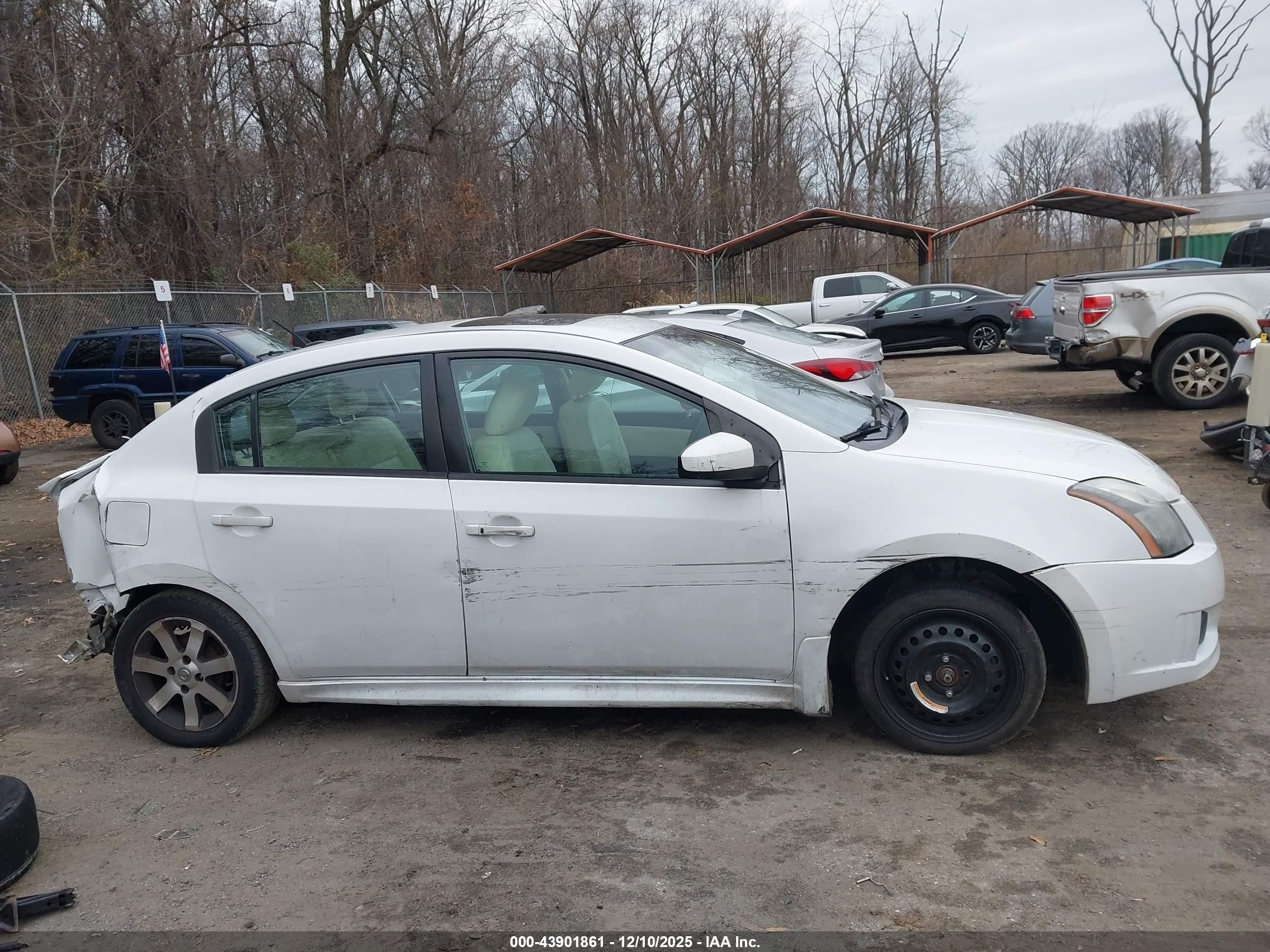 2012 Nissan Sentra 2.0 Sr White vin: 3N1AB6AP7CL658888