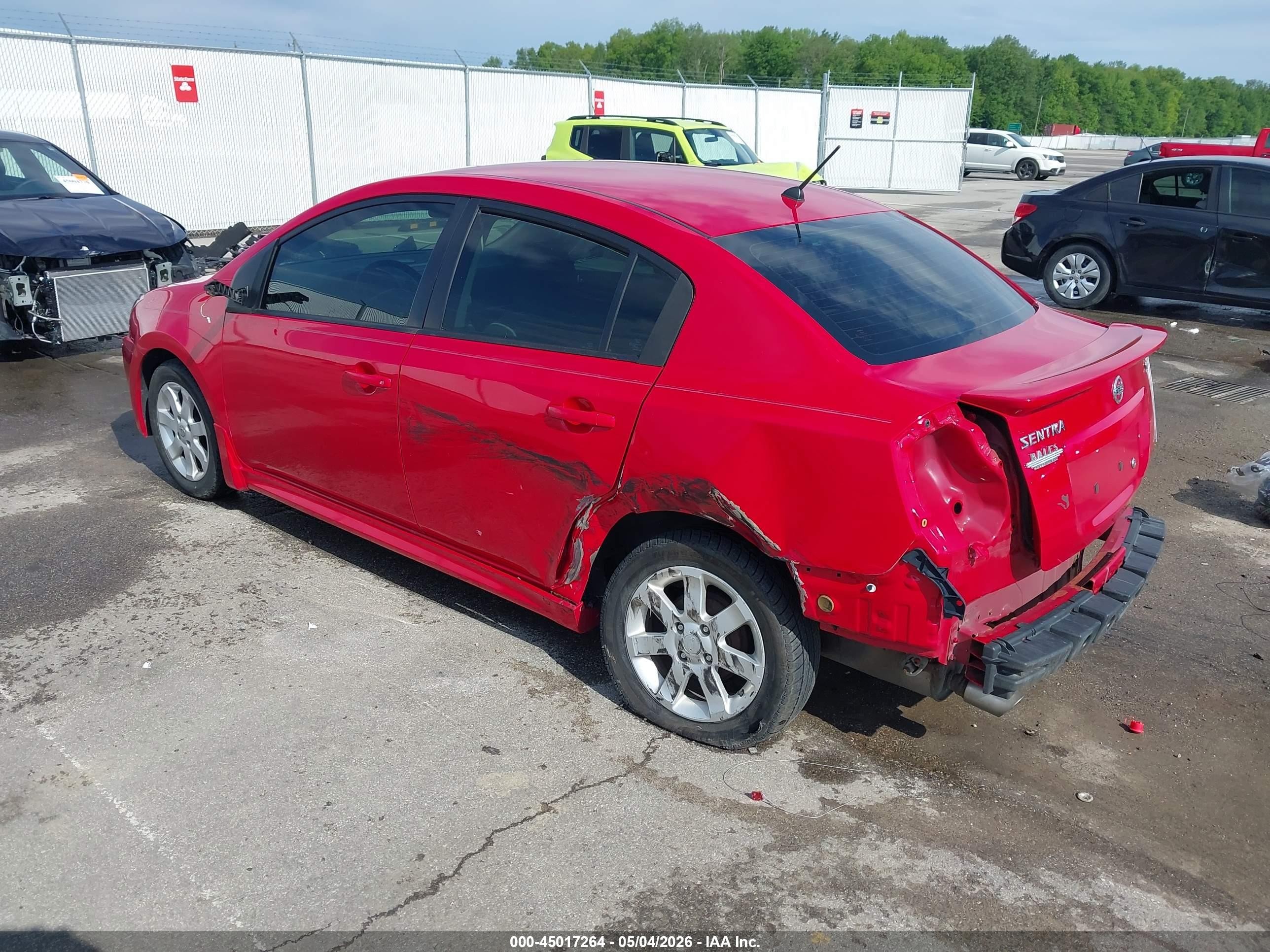 2012 Nissan Sentra 2.0 Sr Red vin: 3N1AB6AP7CL659068