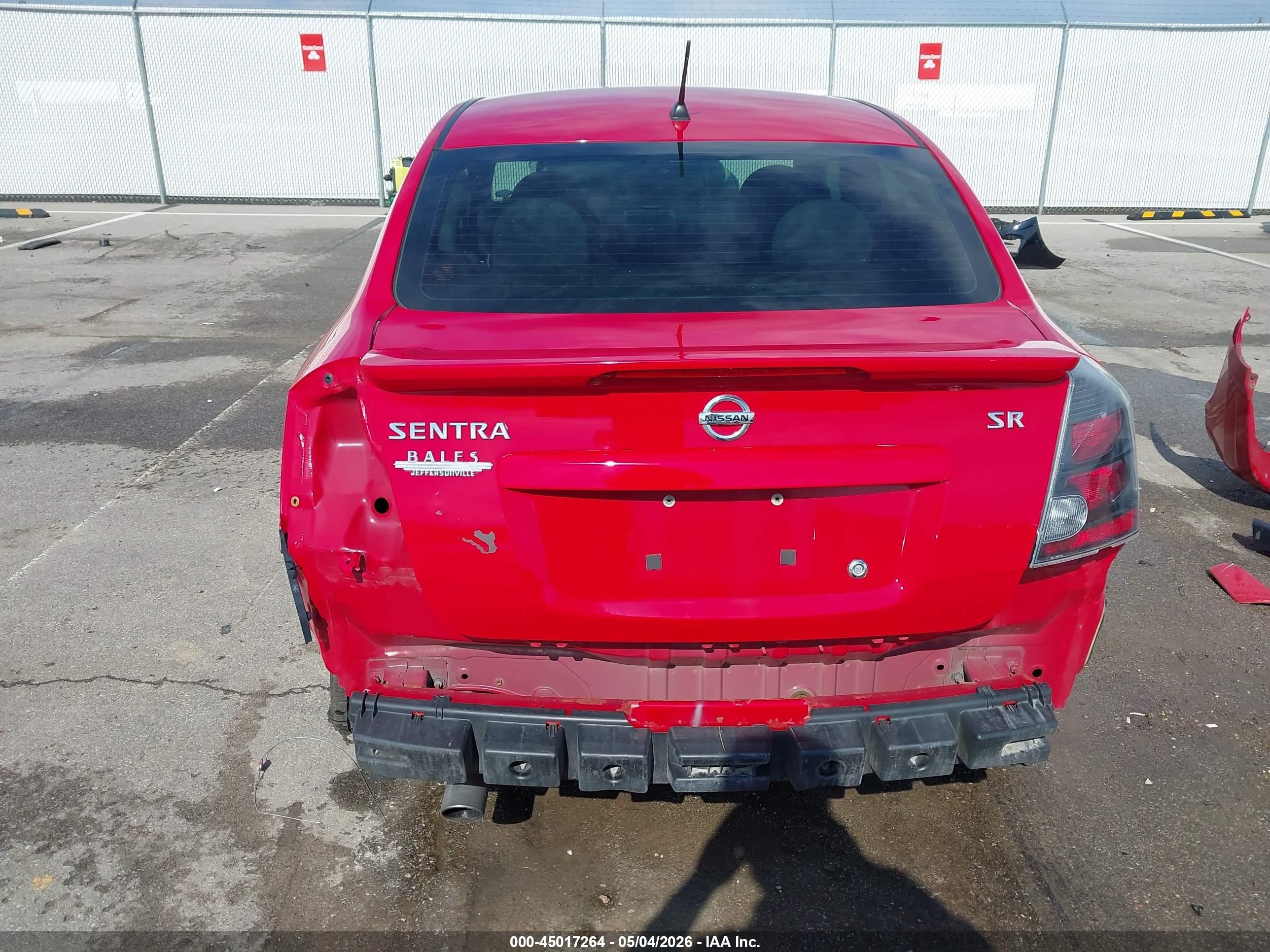 2012 Nissan Sentra 2.0 Sr Red vin: 3N1AB6AP7CL659068