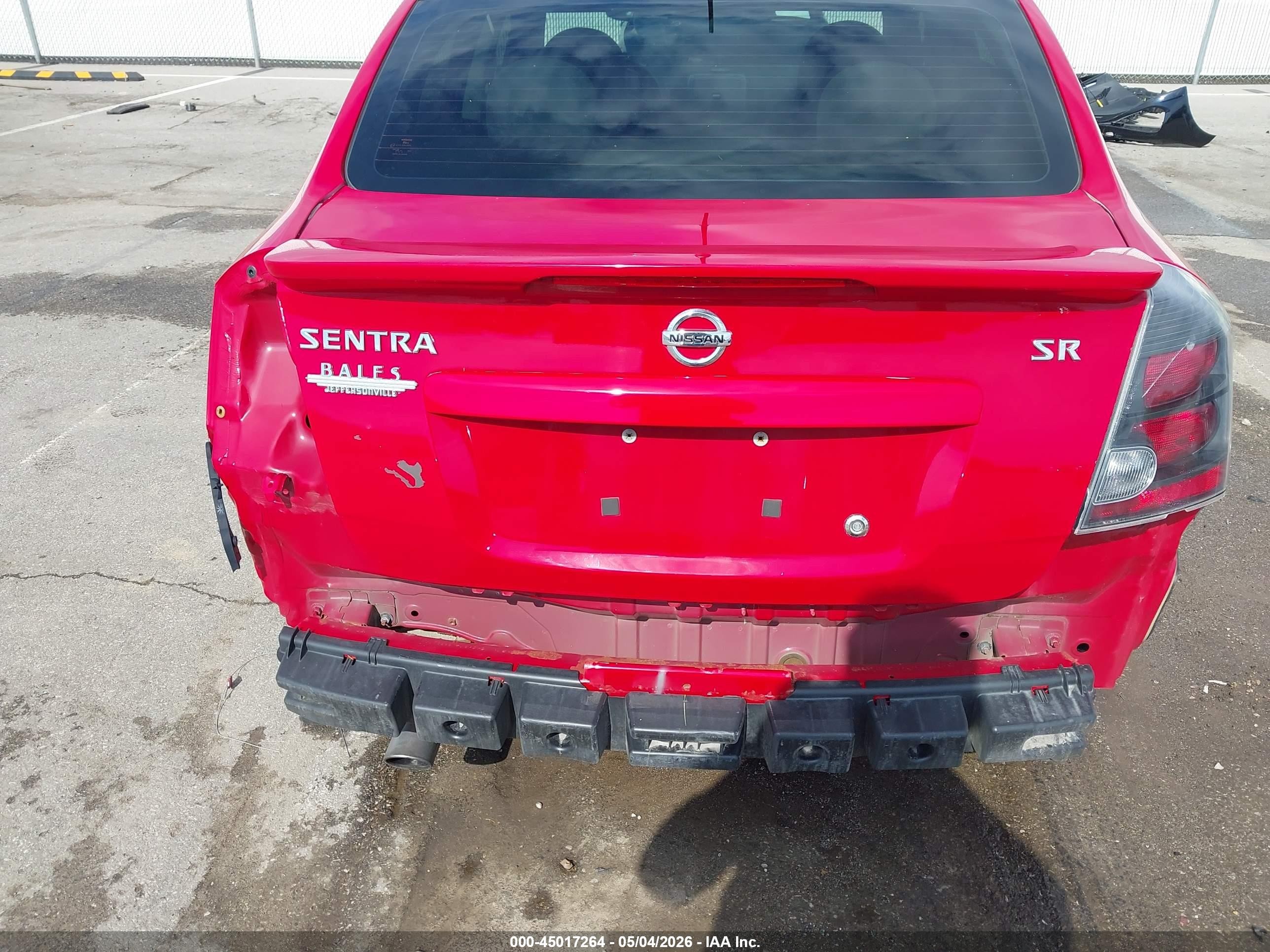 2012 Nissan Sentra 2.0 Sr Red vin: 3N1AB6AP7CL659068