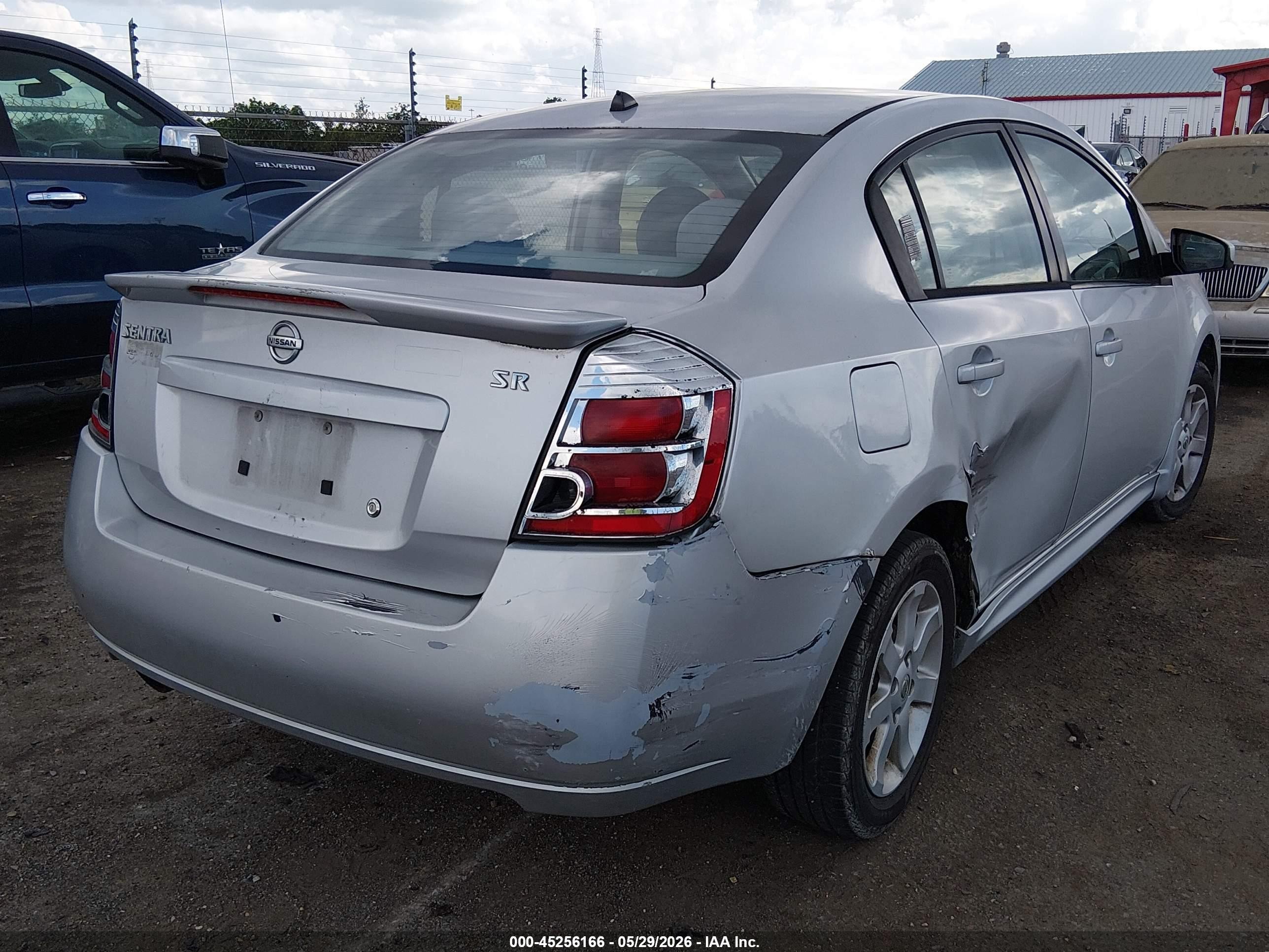 2012 Nissan Sentra 2.0 Sr Silver vin: 3N1AB6AP7CL669583