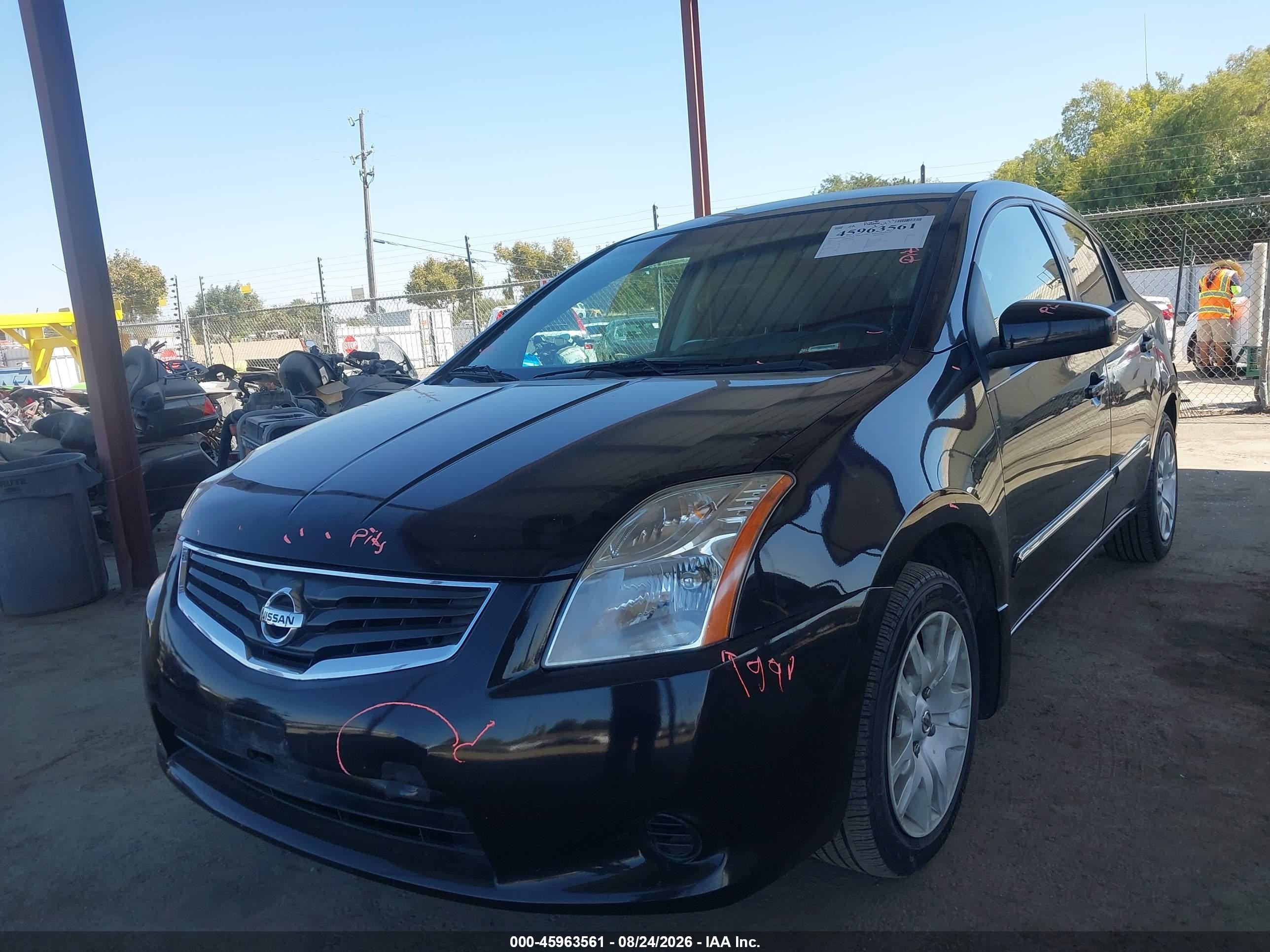 2012 Nissan Sentra 2.0 S Black vin: 3N1AB6AP7CL679546