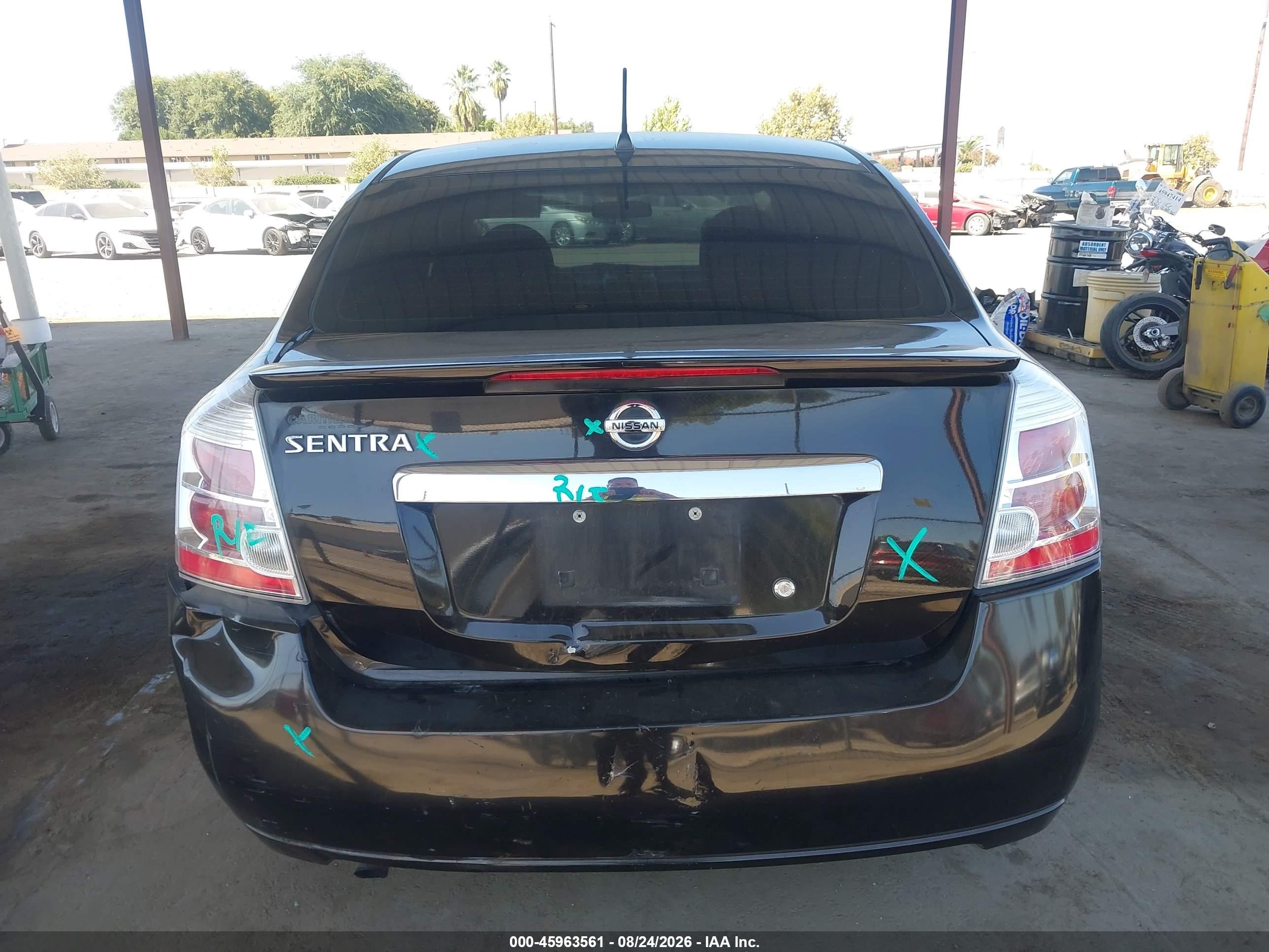 2012 Nissan Sentra 2.0 S Black vin: 3N1AB6AP7CL679546
