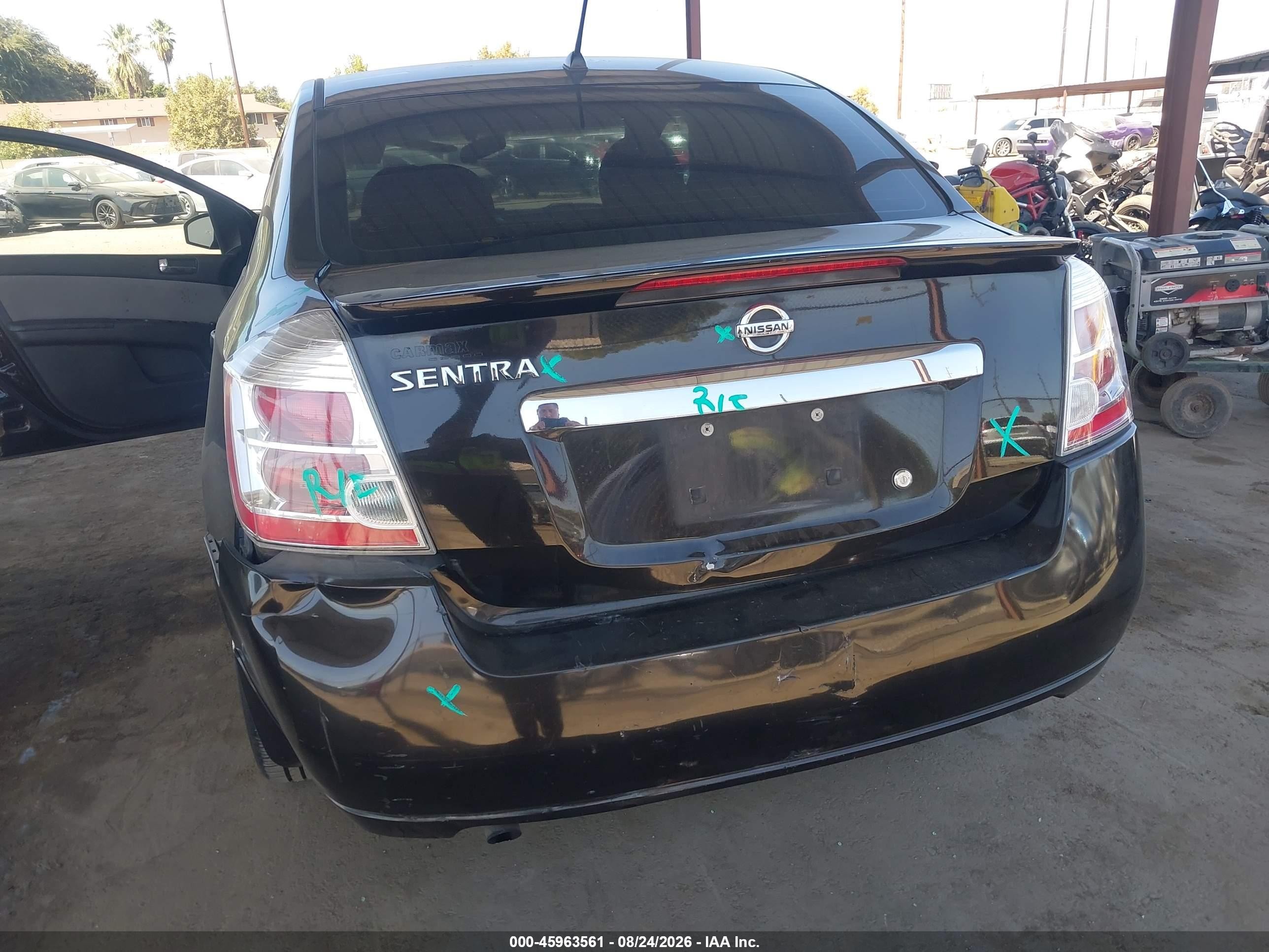 2012 Nissan Sentra 2.0 S Black vin: 3N1AB6AP7CL679546