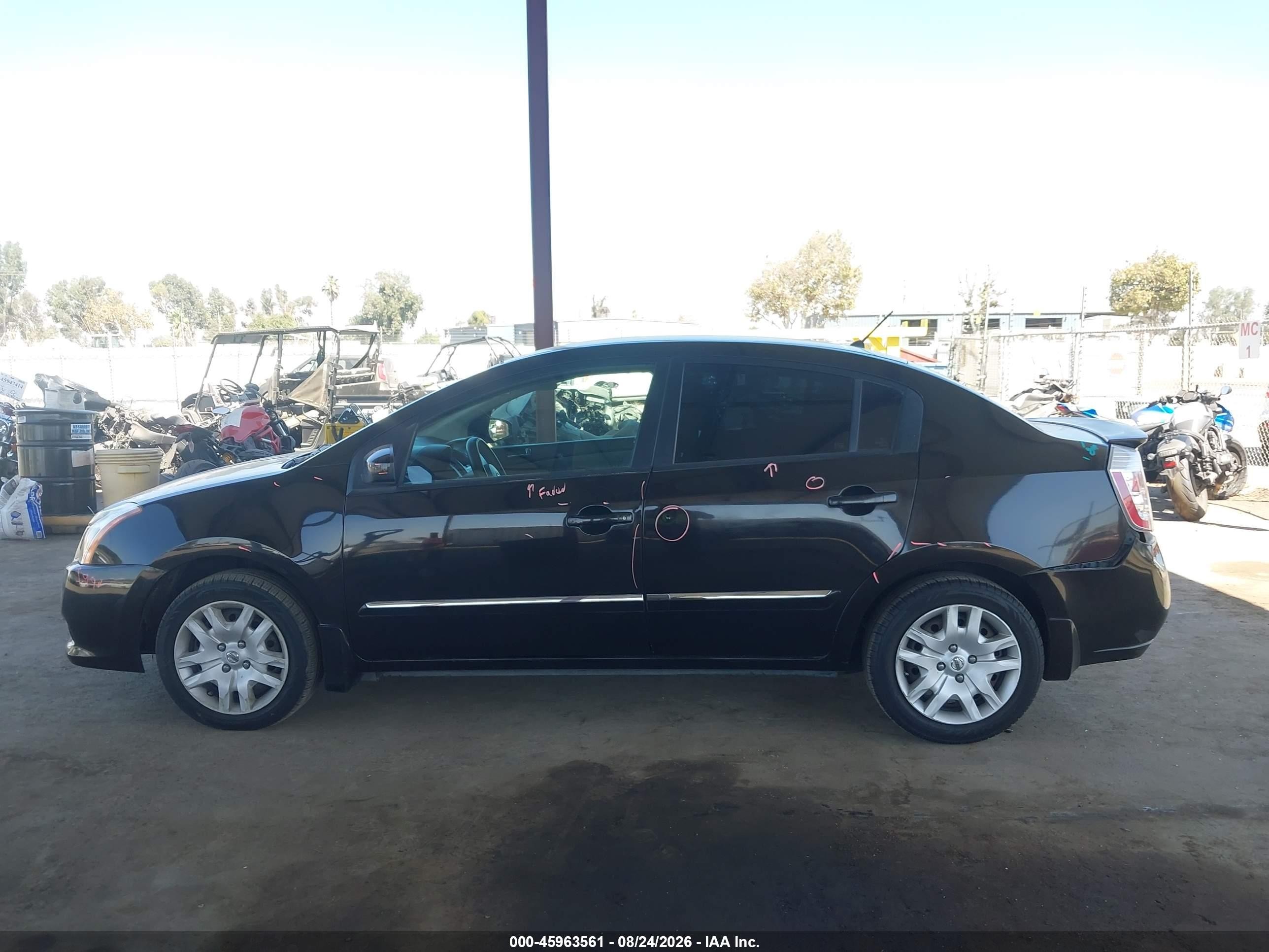 2012 Nissan Sentra 2.0 S Black vin: 3N1AB6AP7CL679546