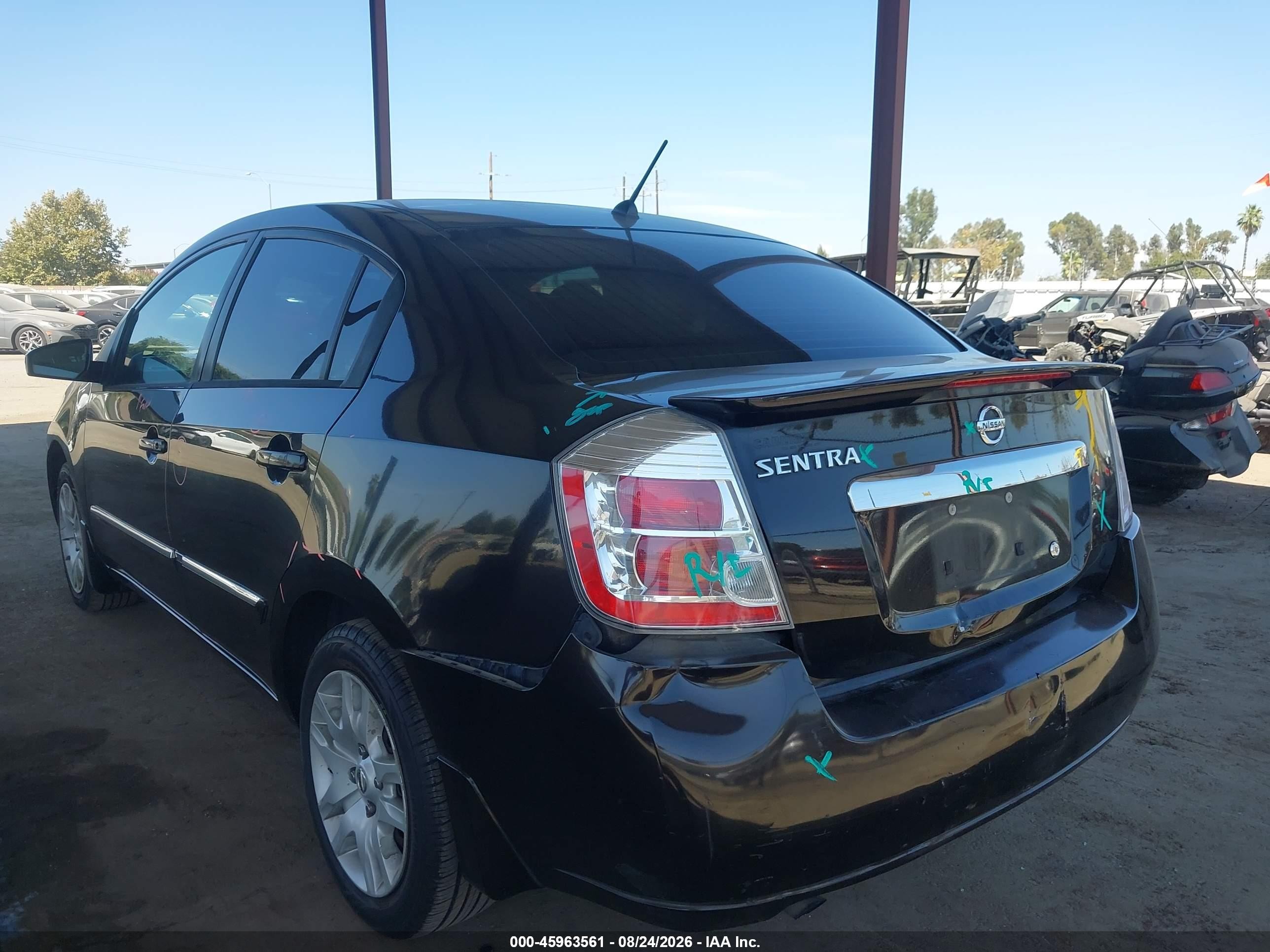 2012 Nissan Sentra 2.0 S Black vin: 3N1AB6AP7CL679546