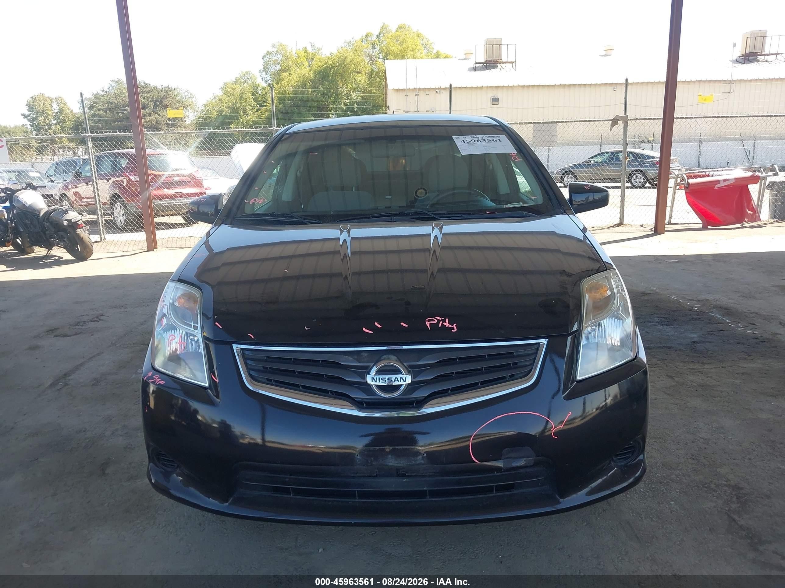 2012 Nissan Sentra 2.0 S Black vin: 3N1AB6AP7CL679546