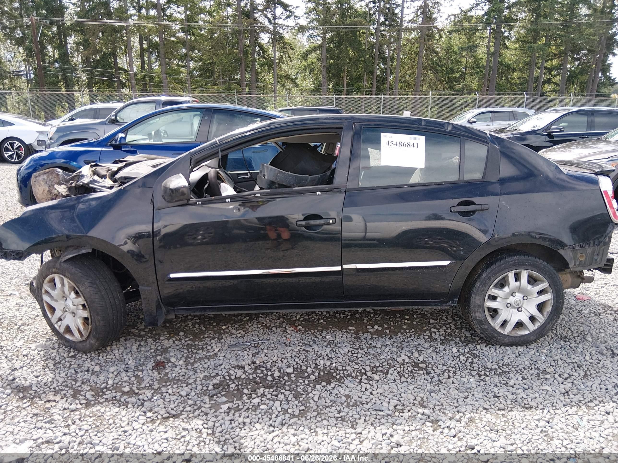2012 Nissan Sentra 2.0 S Black vin: 3N1AB6AP7CL698792