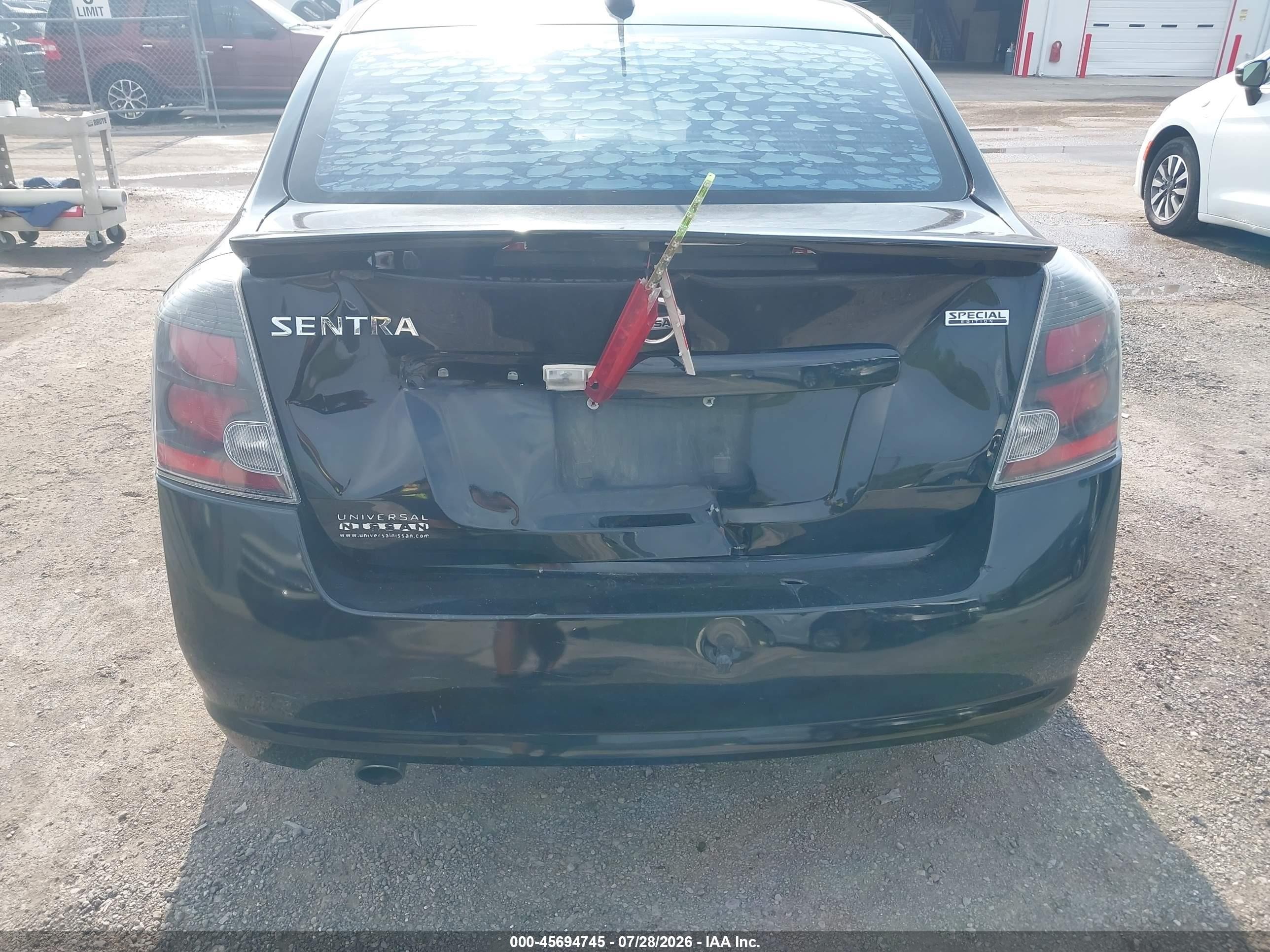 2012 Nissan Sentra 2.0 Sr Black vin: 3N1AB6AP7CL704817