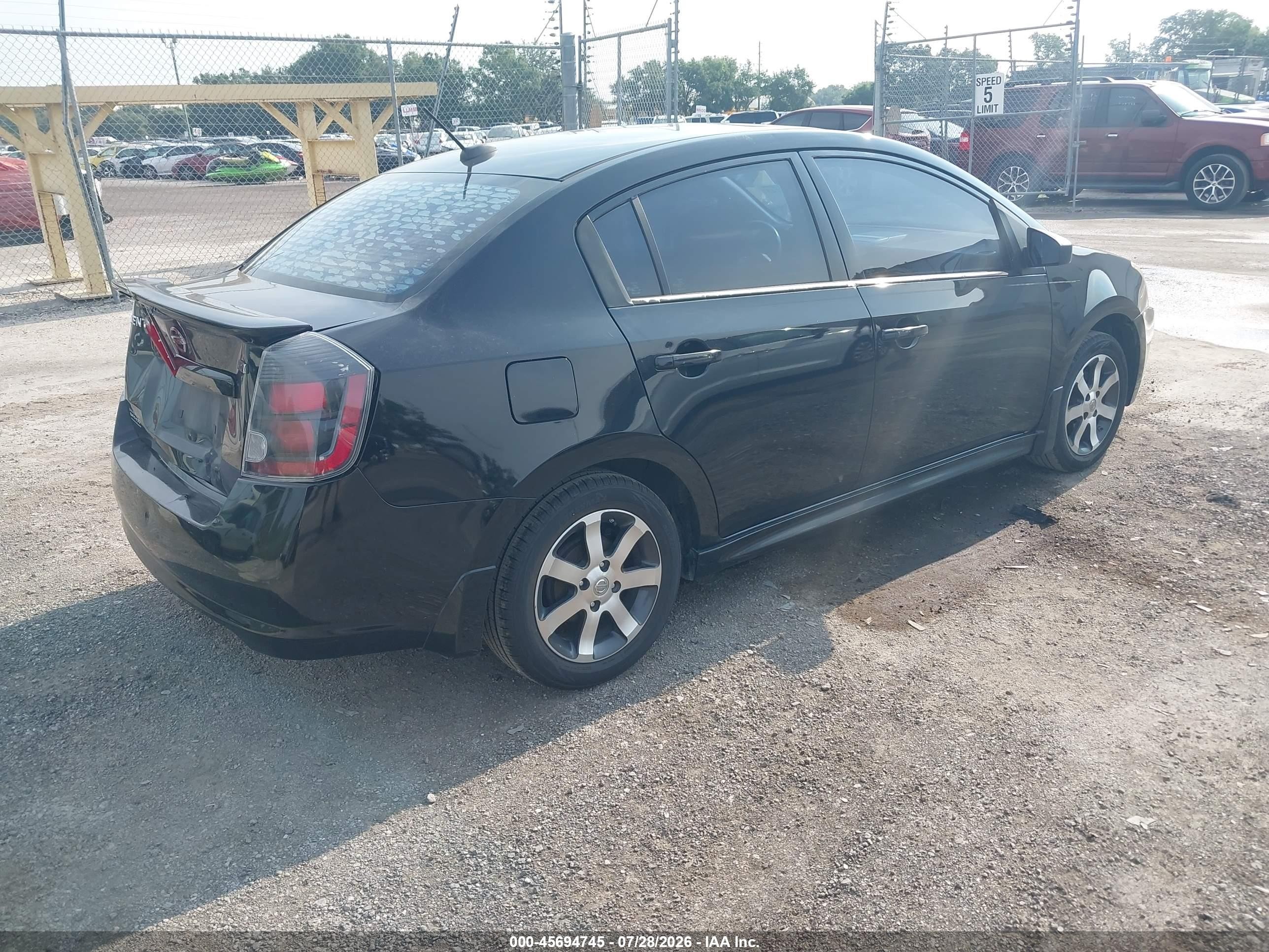2012 Nissan Sentra 2.0 Sr Black vin: 3N1AB6AP7CL704817