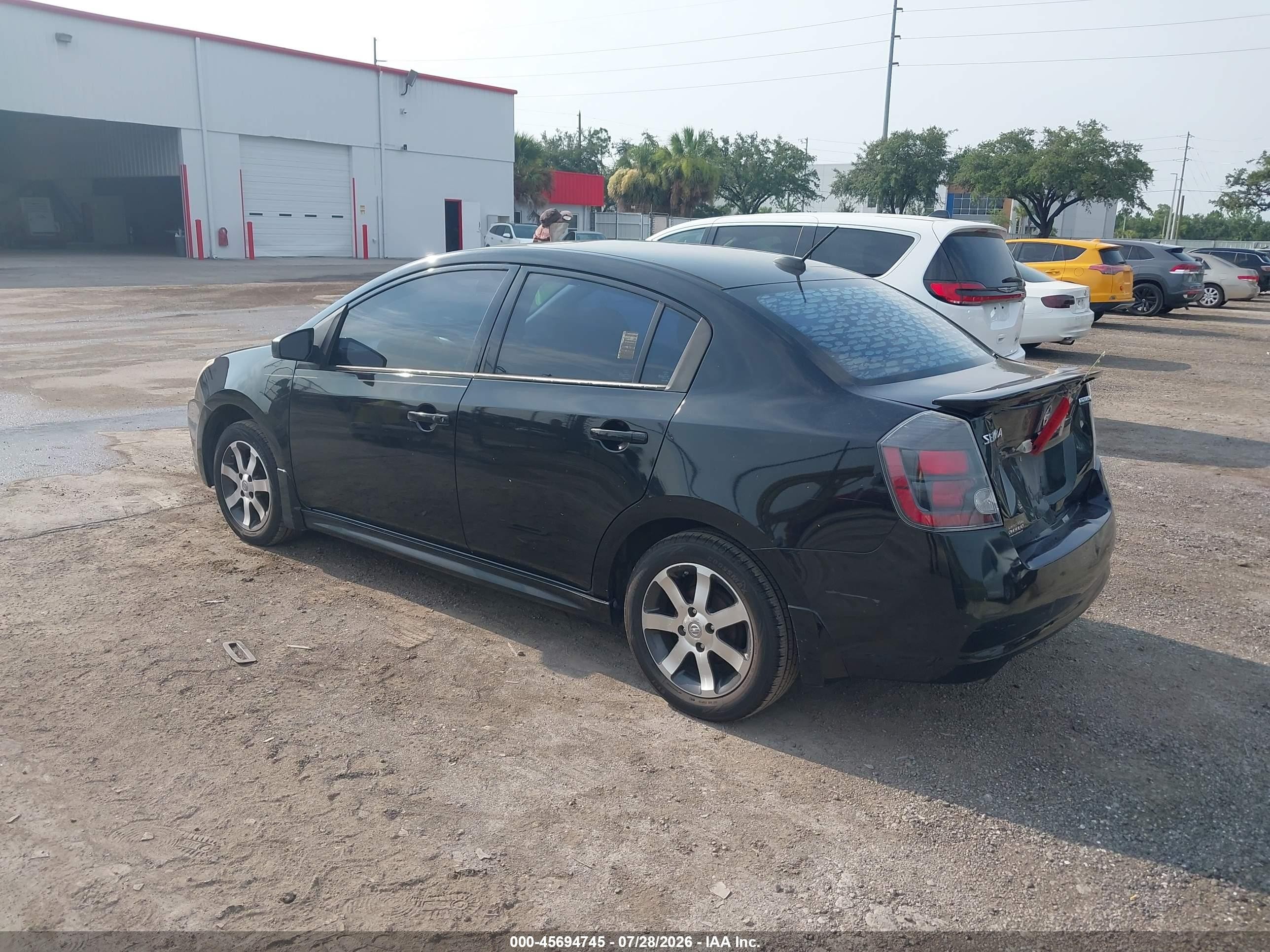 2012 Nissan Sentra 2.0 Sr Black vin: 3N1AB6AP7CL704817