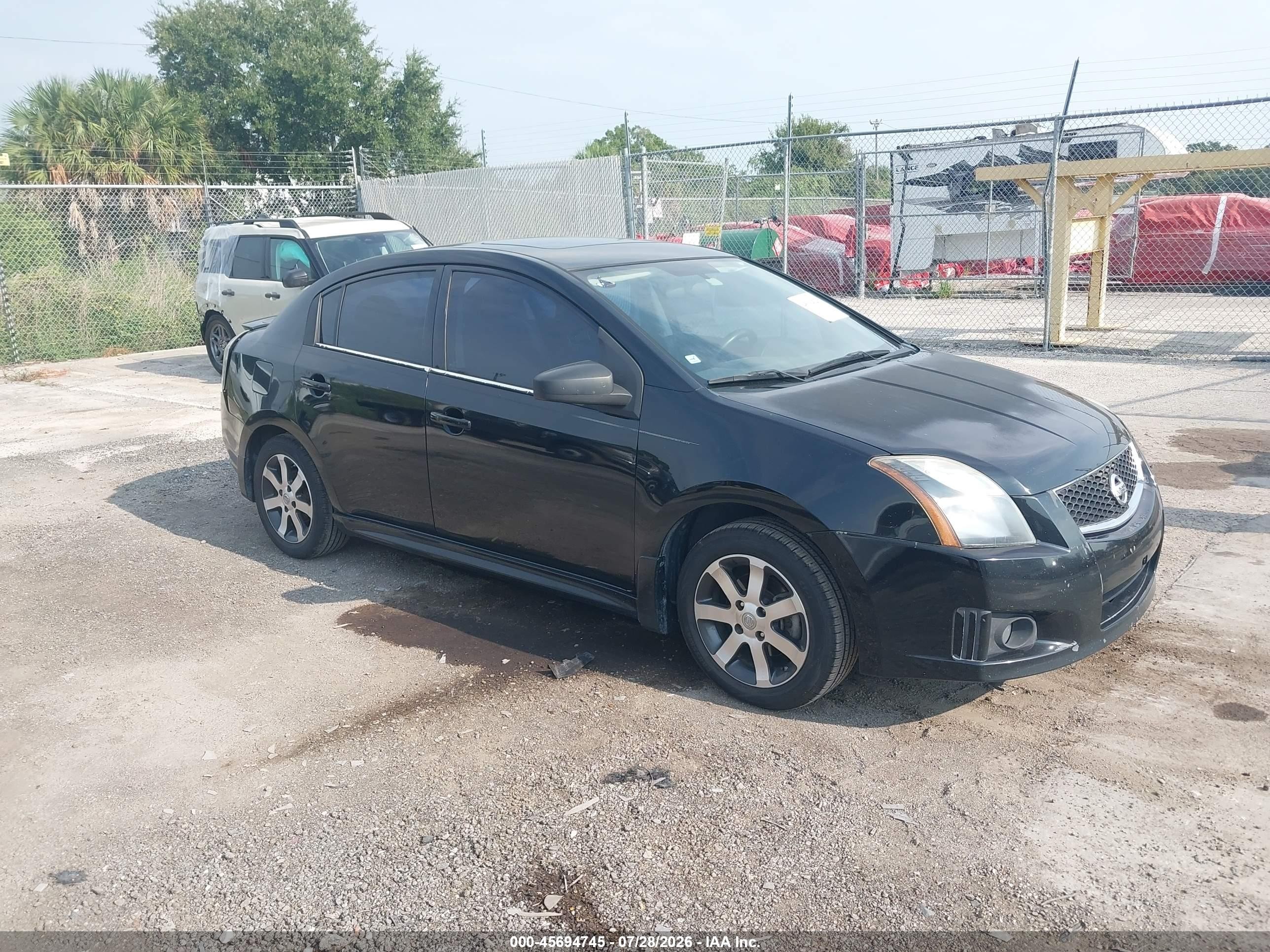 2012 Nissan Sentra 2.0 Sr Black vin: 3N1AB6AP7CL704817