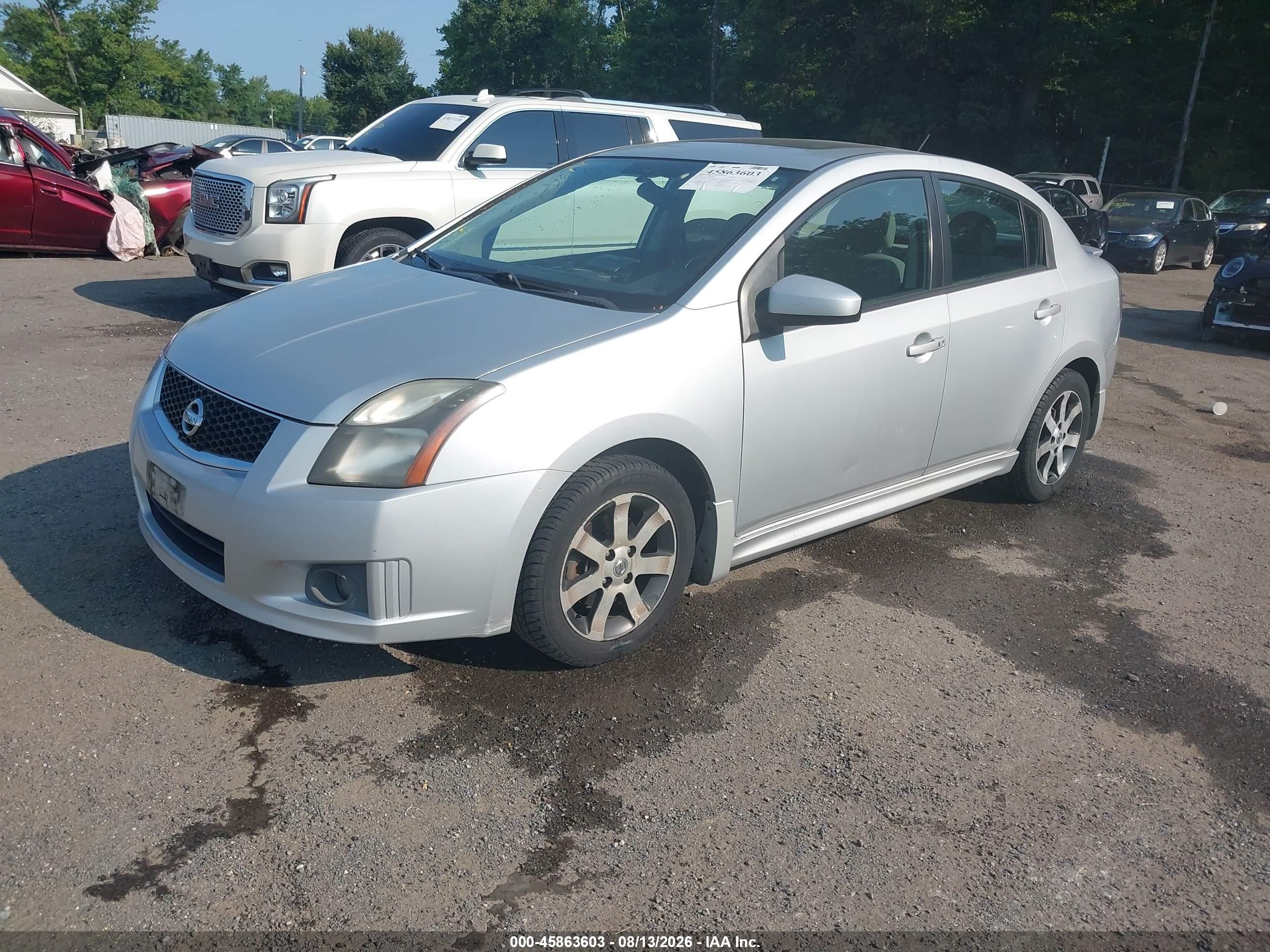 2012 Nissan Sentra 2.0 Sr Silver vin: 3N1AB6AP7CL716532