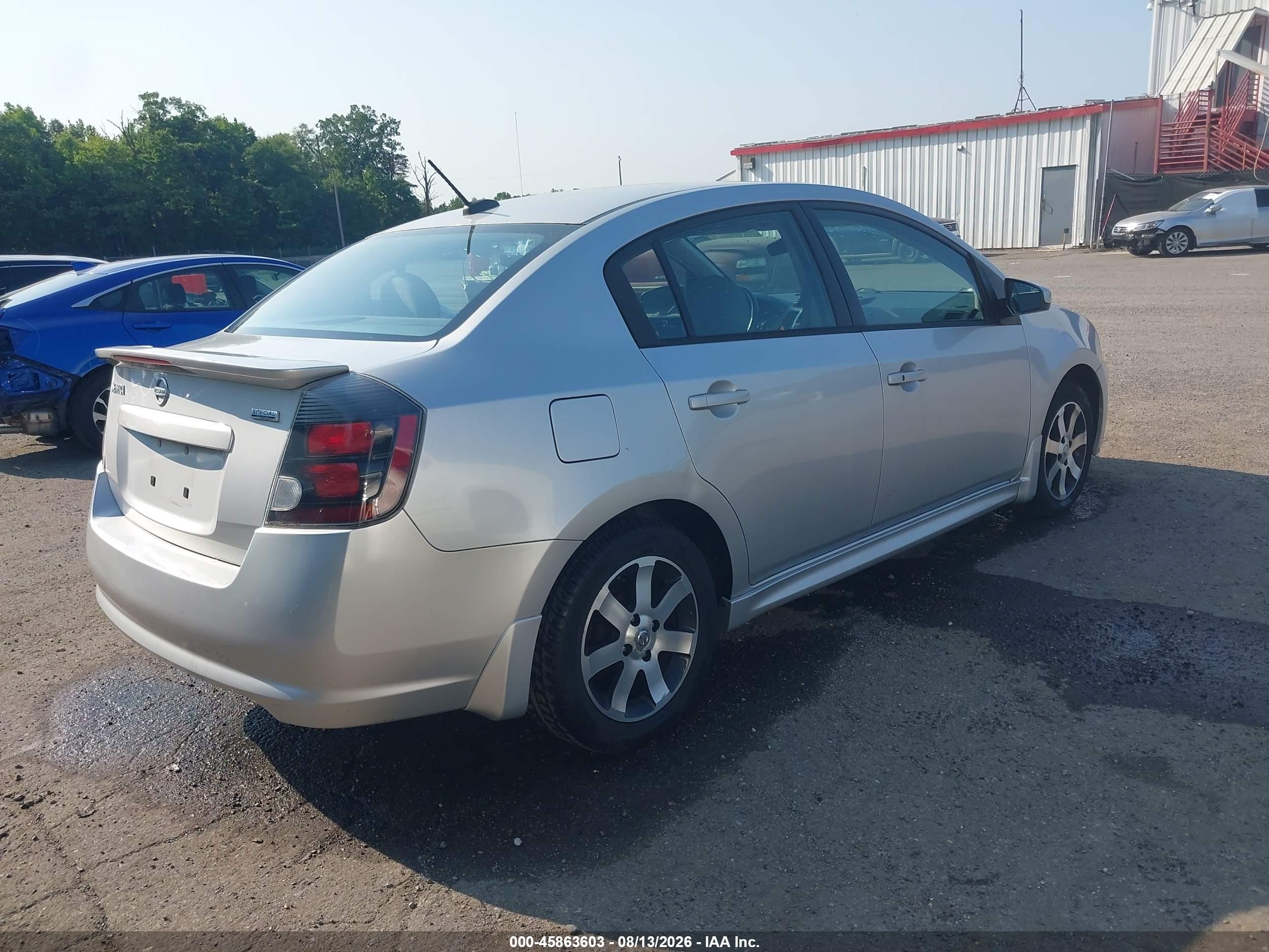 2012 Nissan Sentra 2.0 Sr Silver vin: 3N1AB6AP7CL716532