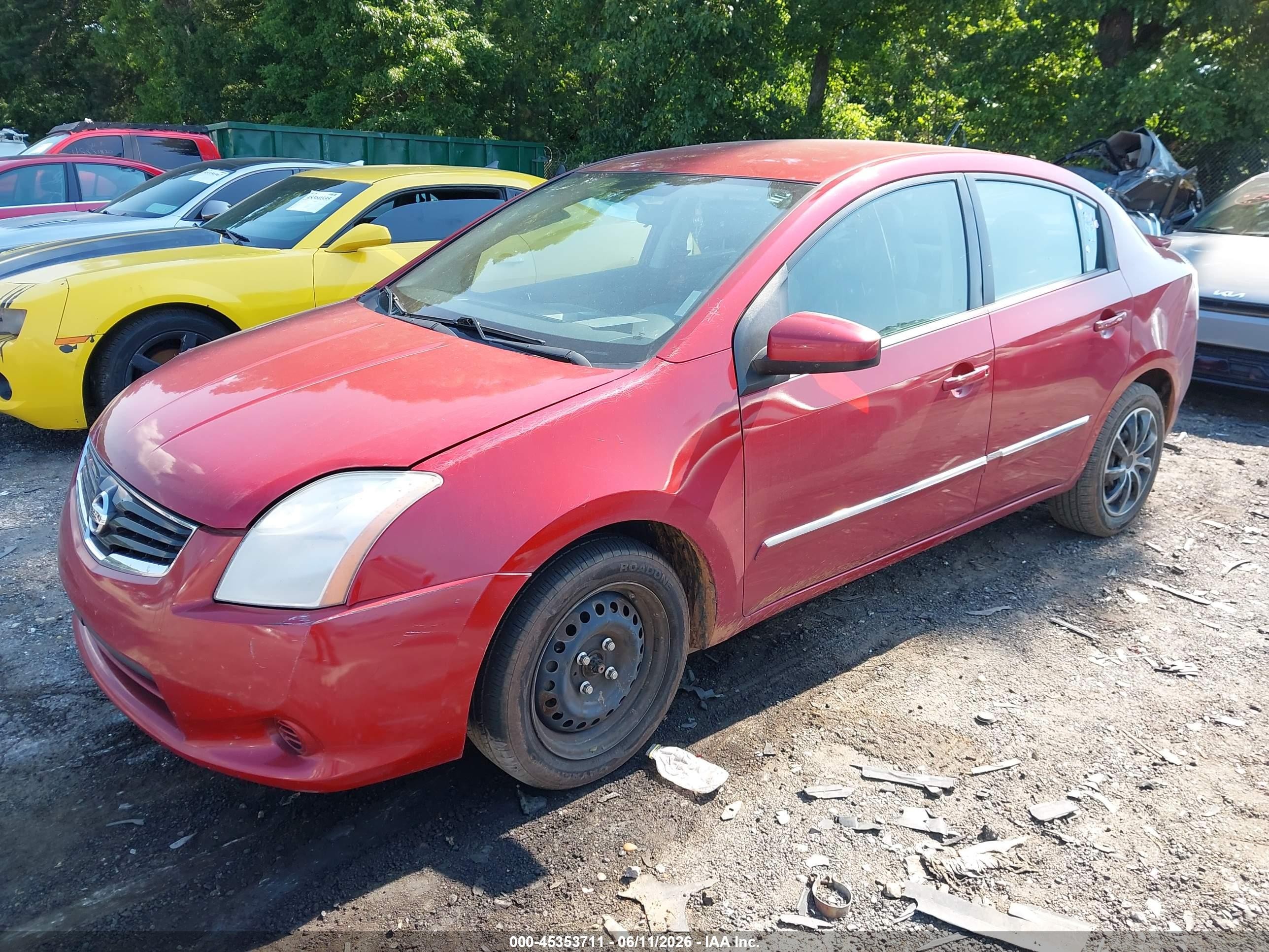 2012 Nissan Sentra 2.0 S Red vin: 3N1AB6AP7CL717681