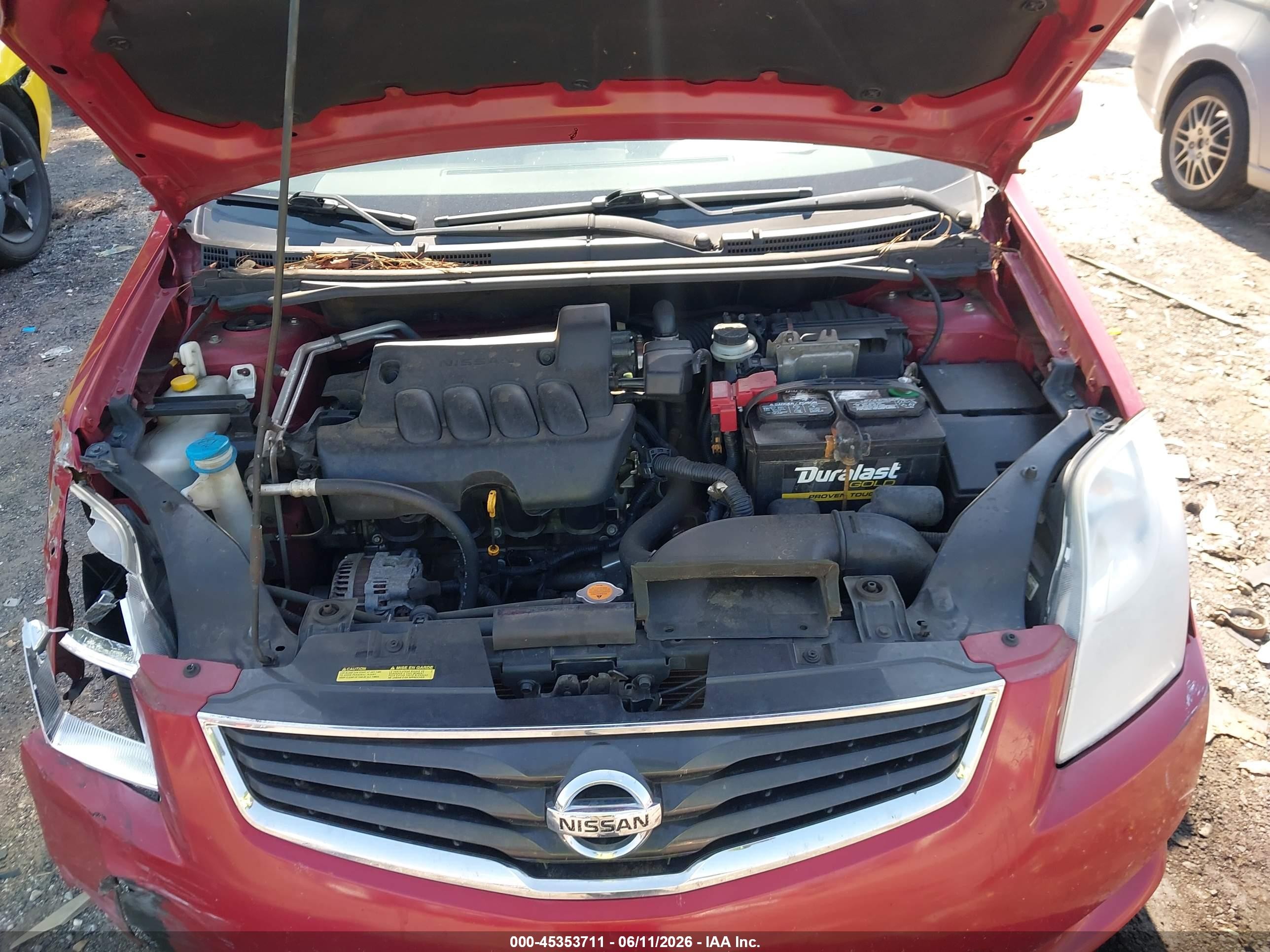 2012 Nissan Sentra 2.0 S Red vin: 3N1AB6AP7CL717681