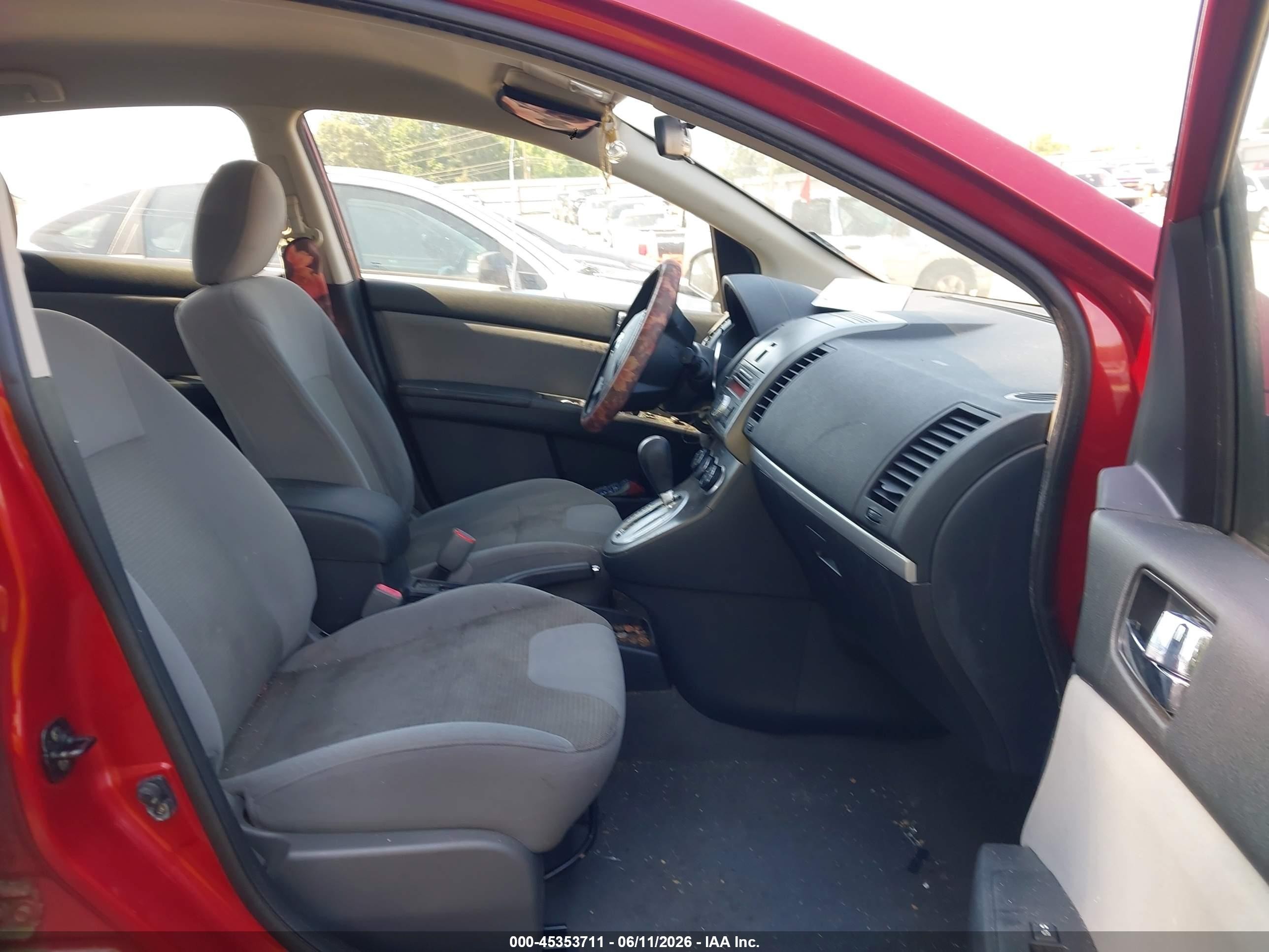 2012 Nissan Sentra 2.0 S Red vin: 3N1AB6AP7CL717681