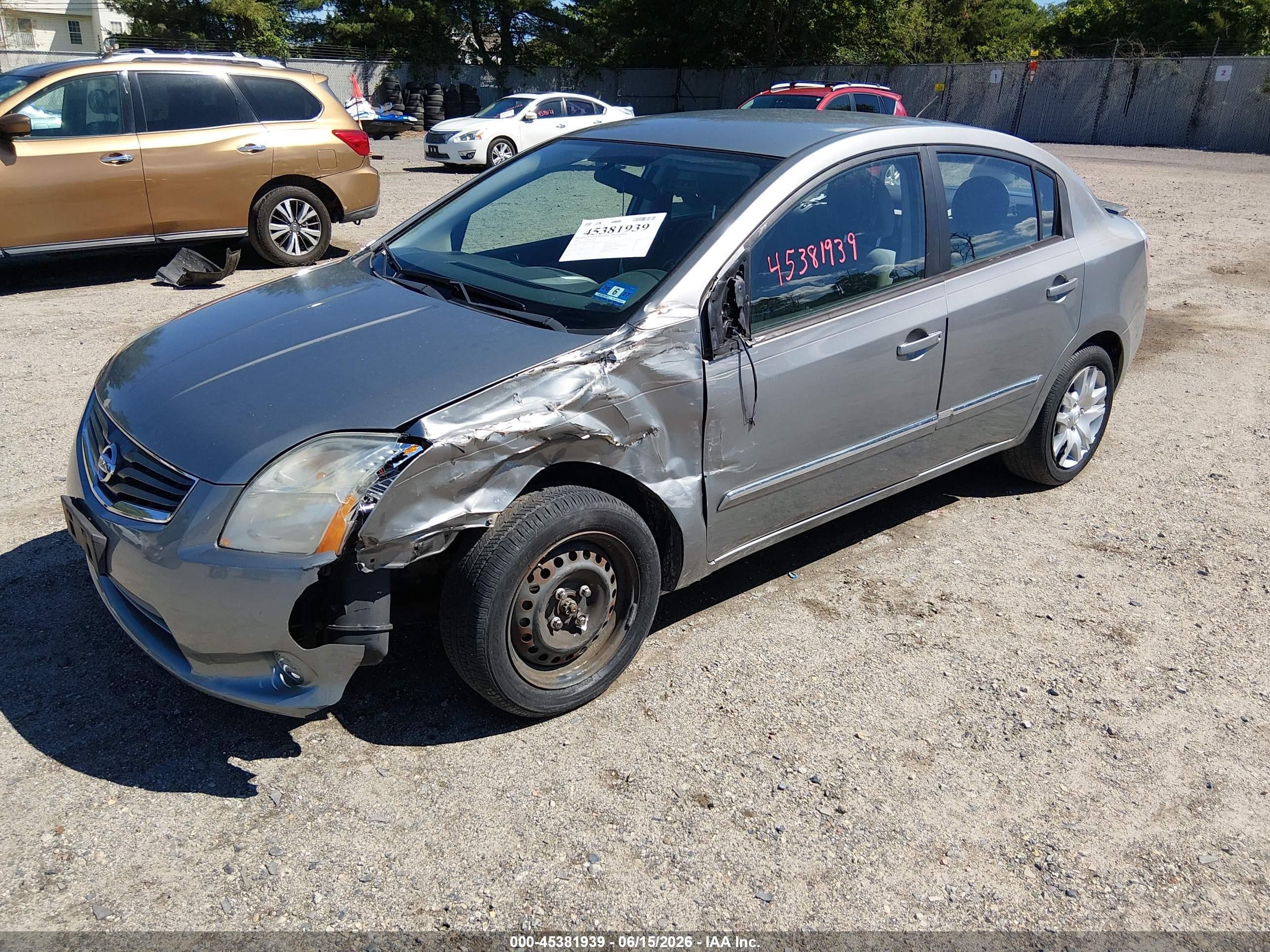 2012 Nissan Sentra 2.0 S Gray vin: 3N1AB6AP7CL730107