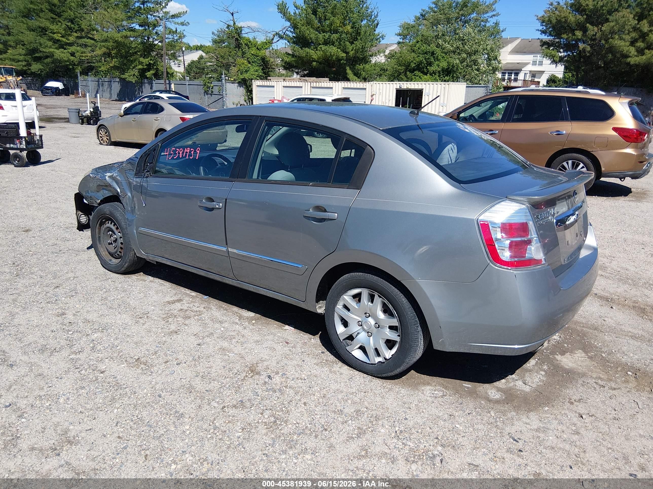 2012 Nissan Sentra 2.0 S Gray vin: 3N1AB6AP7CL730107
