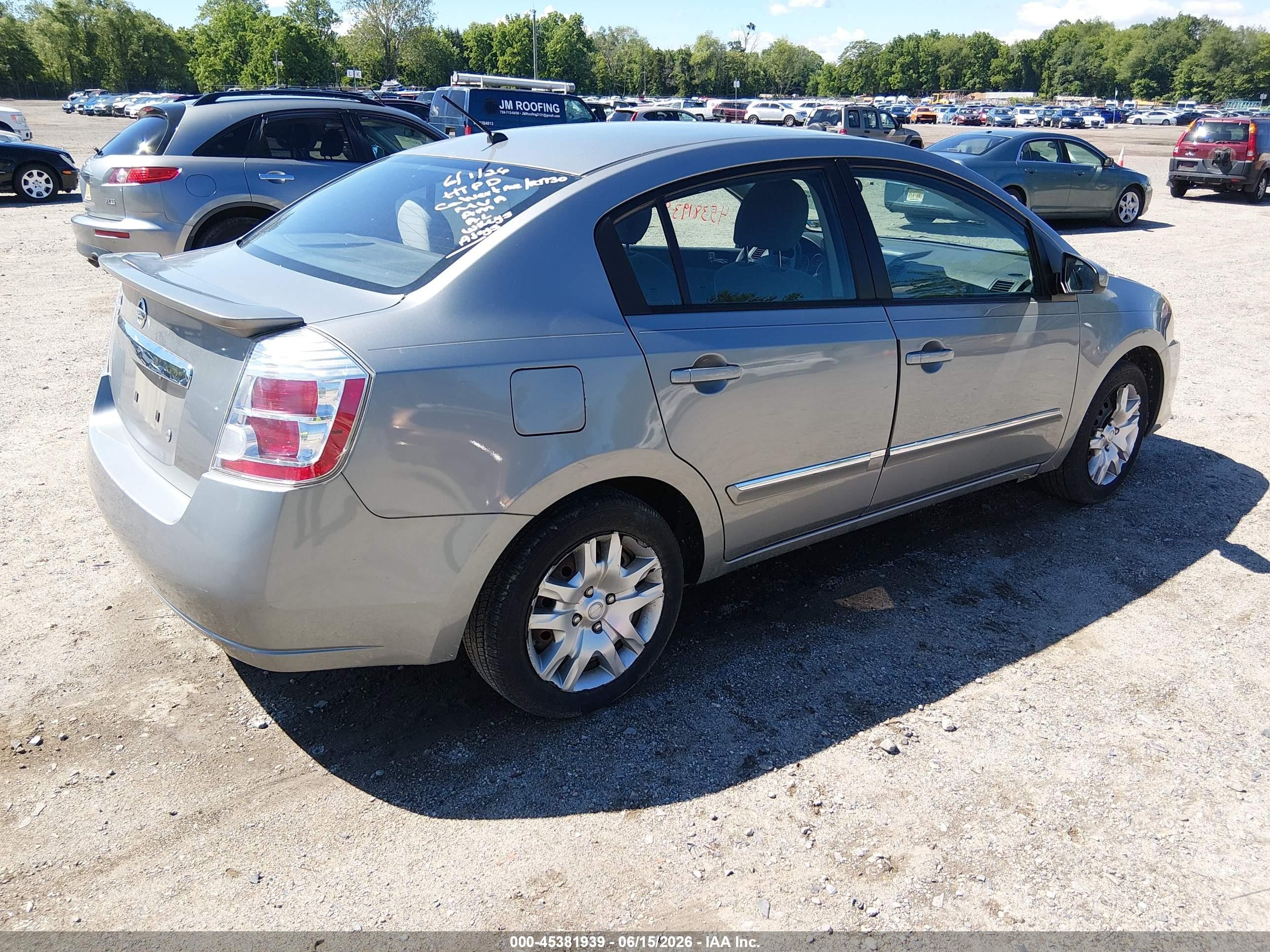 2012 Nissan Sentra 2.0 S Gray vin: 3N1AB6AP7CL730107