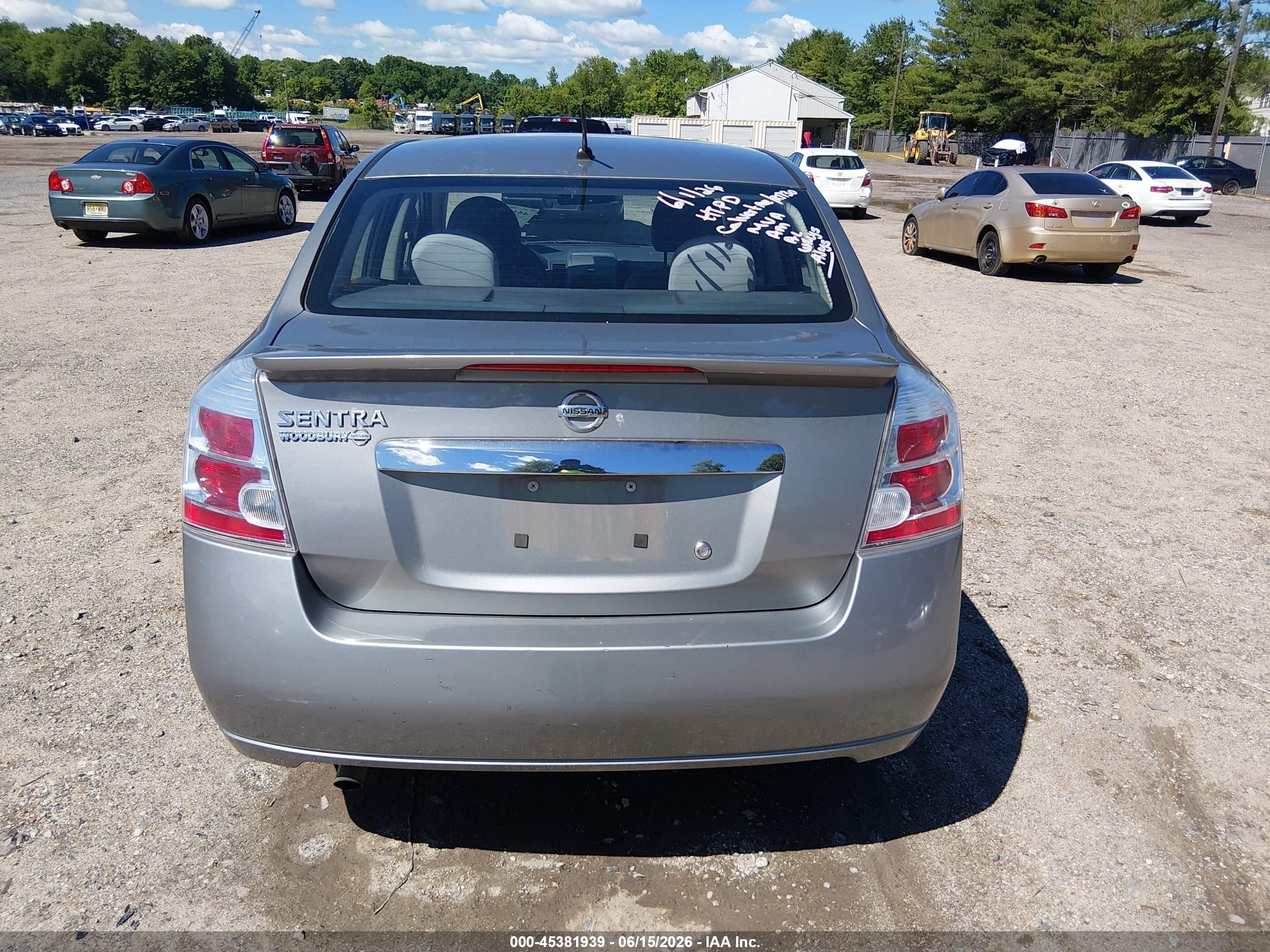 2012 Nissan Sentra 2.0 S Gray vin: 3N1AB6AP7CL730107