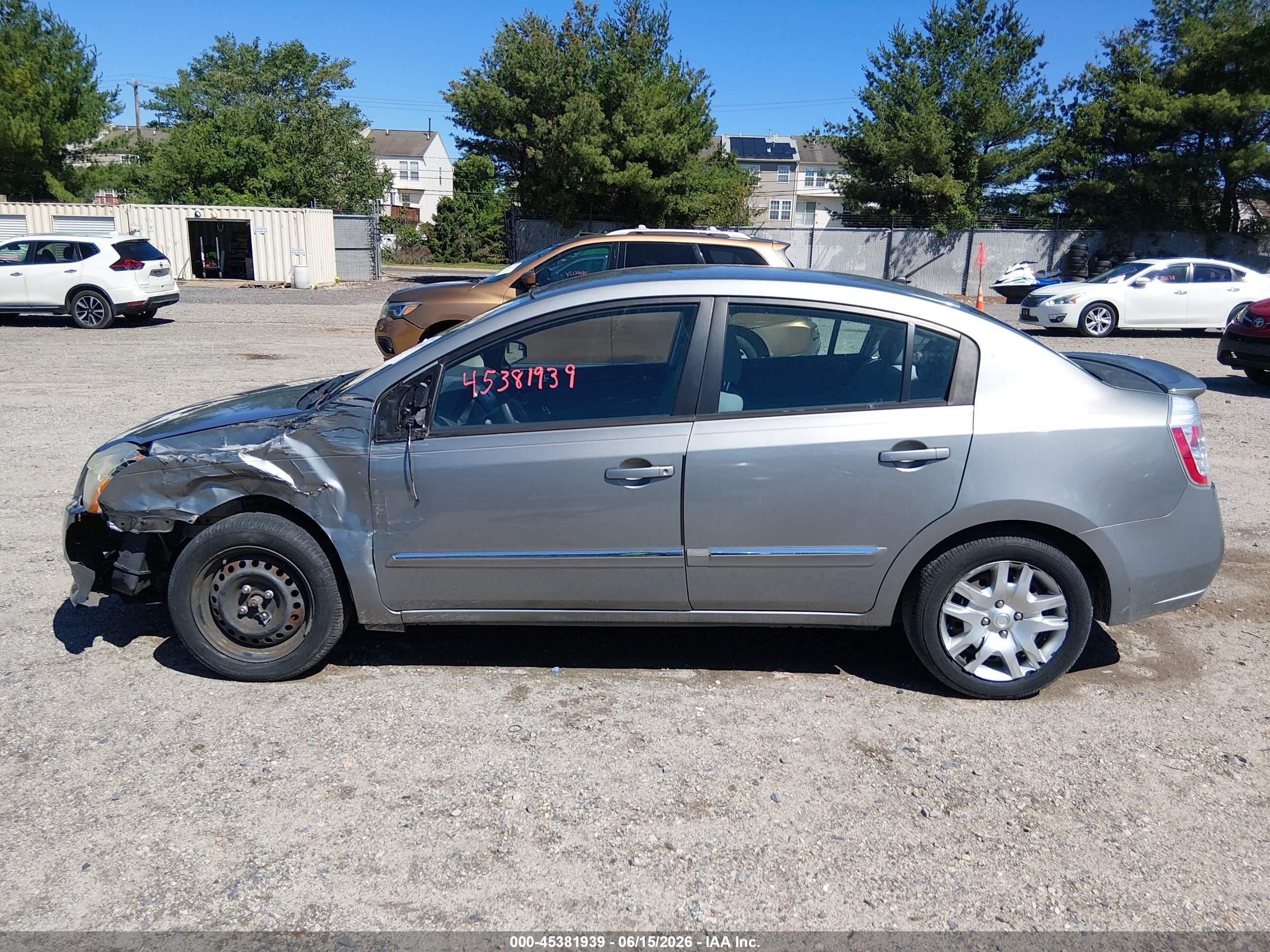 2012 Nissan Sentra 2.0 S Gray vin: 3N1AB6AP7CL730107