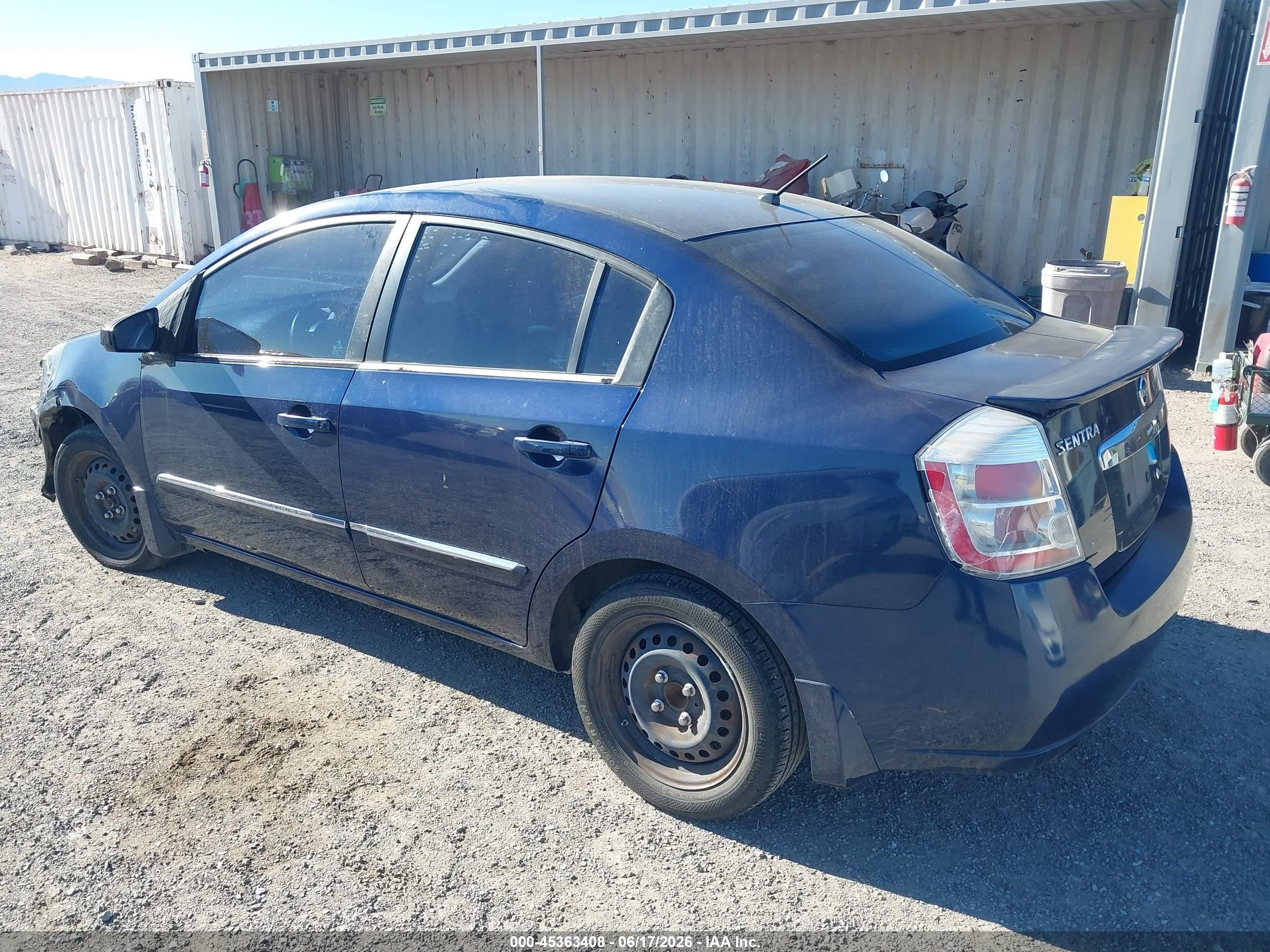 2012 Nissan Sentra 2.0 S Синий vin: 3N1AB6AP7CL733752