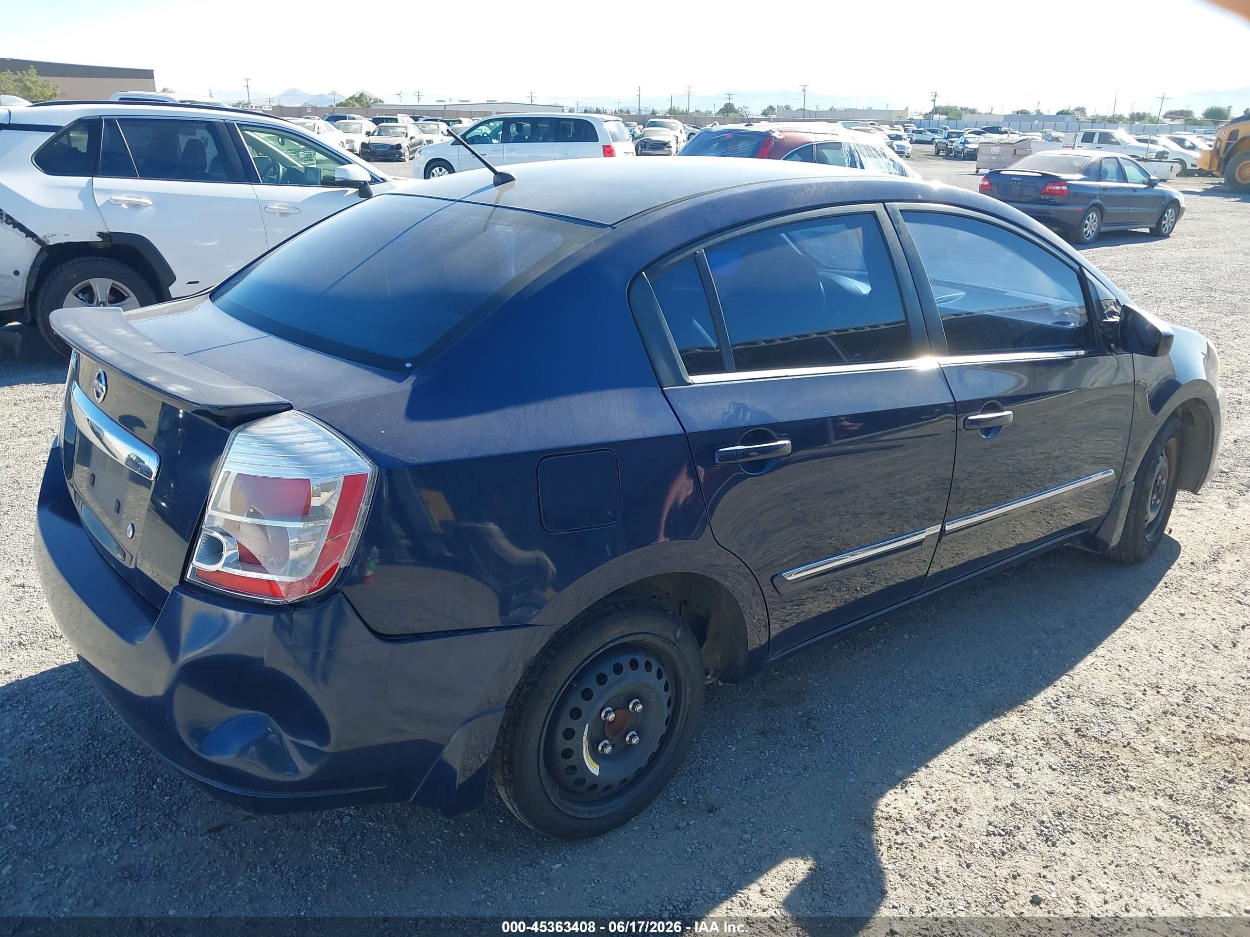 2012 Nissan Sentra 2.0 S Синий vin: 3N1AB6AP7CL733752
