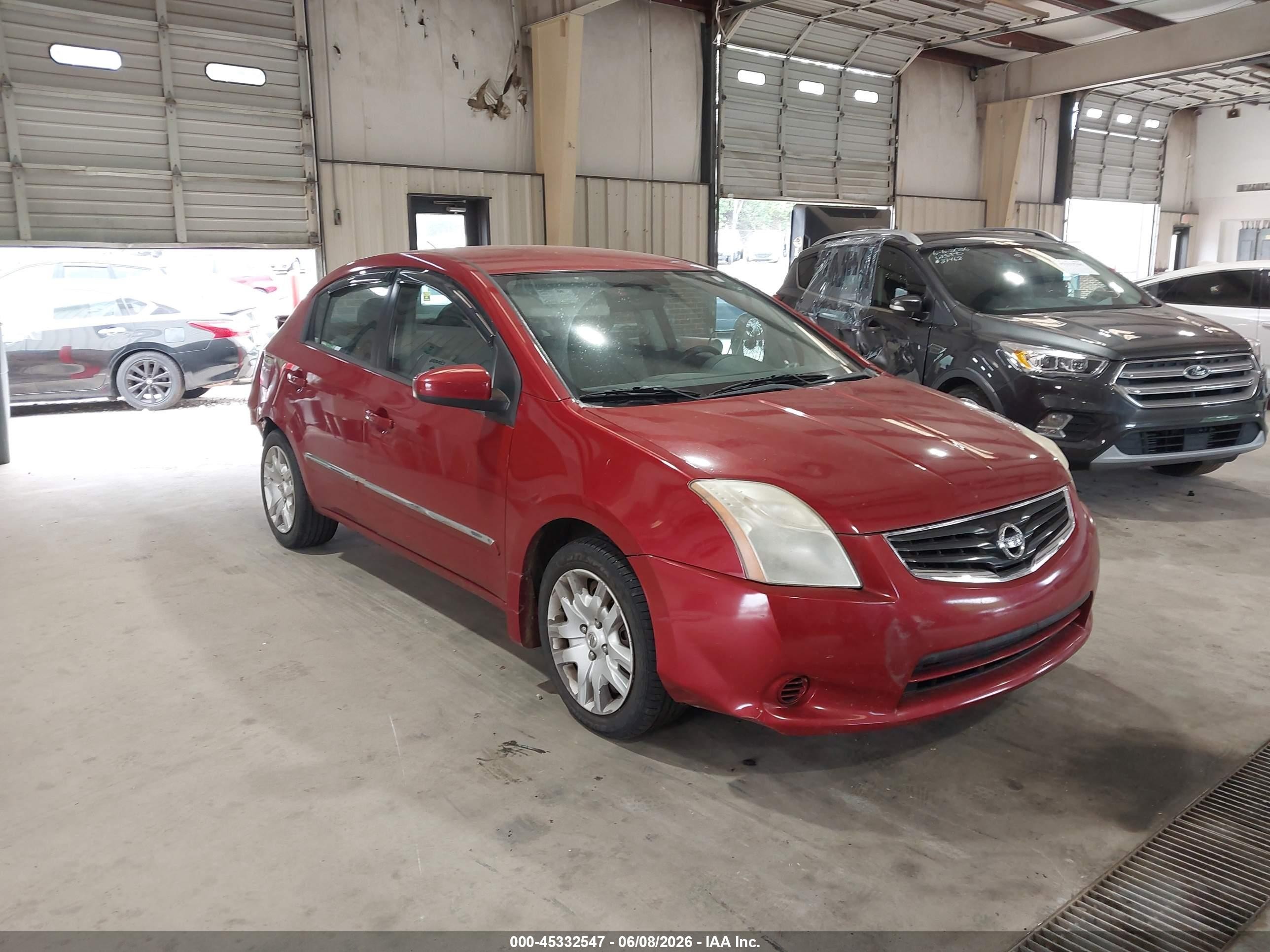 2012 Nissan Sentra 2.0 S Red vin: 3N1AB6AP7CL743939