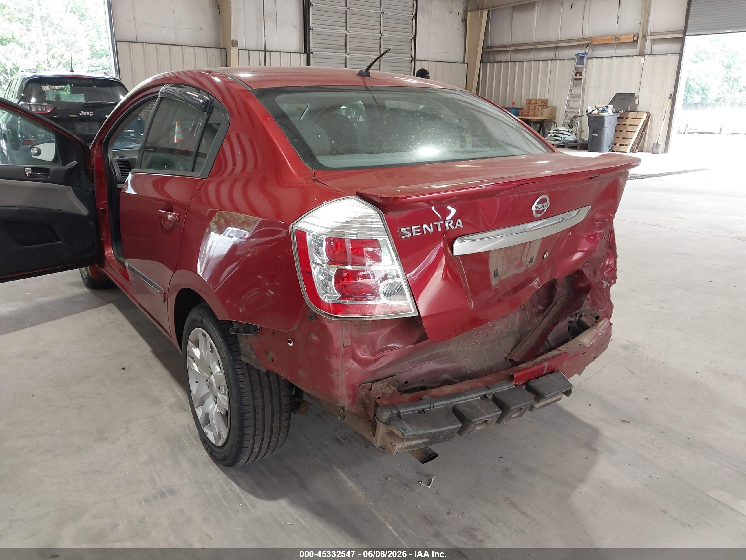 2012 Nissan Sentra 2.0 S Red vin: 3N1AB6AP7CL743939