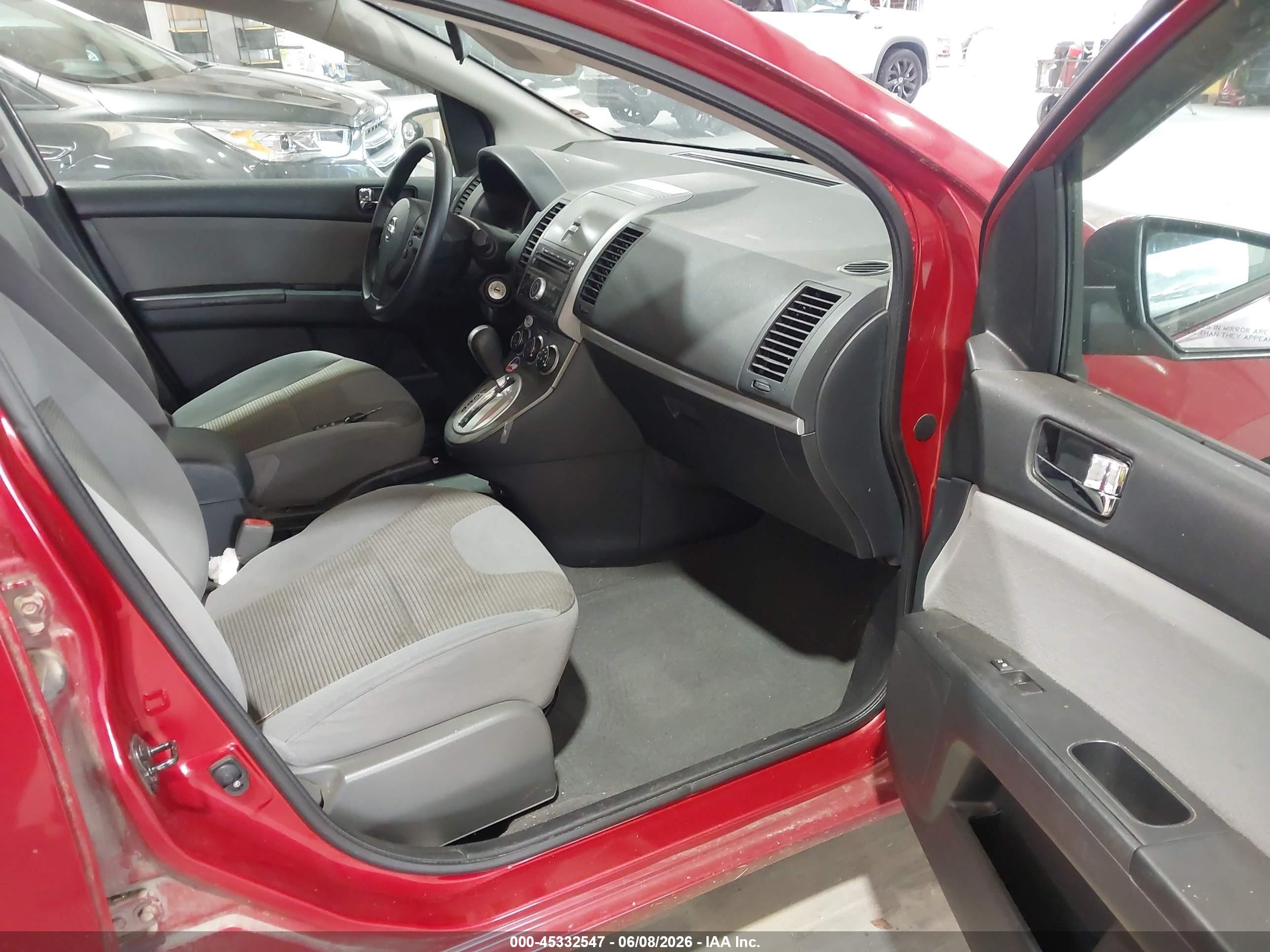 2012 Nissan Sentra 2.0 S Red vin: 3N1AB6AP7CL743939