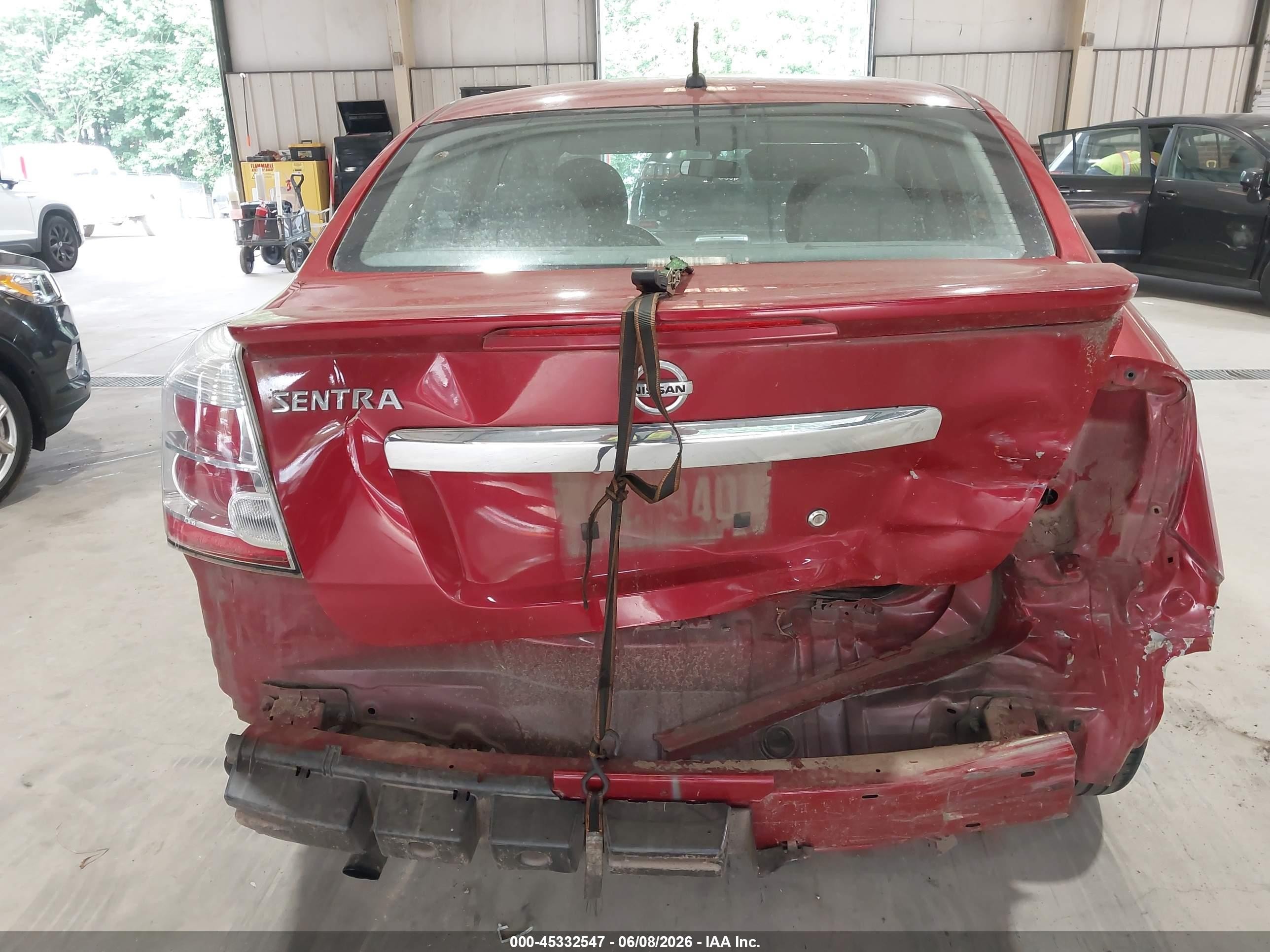 2012 Nissan Sentra 2.0 S Red vin: 3N1AB6AP7CL743939